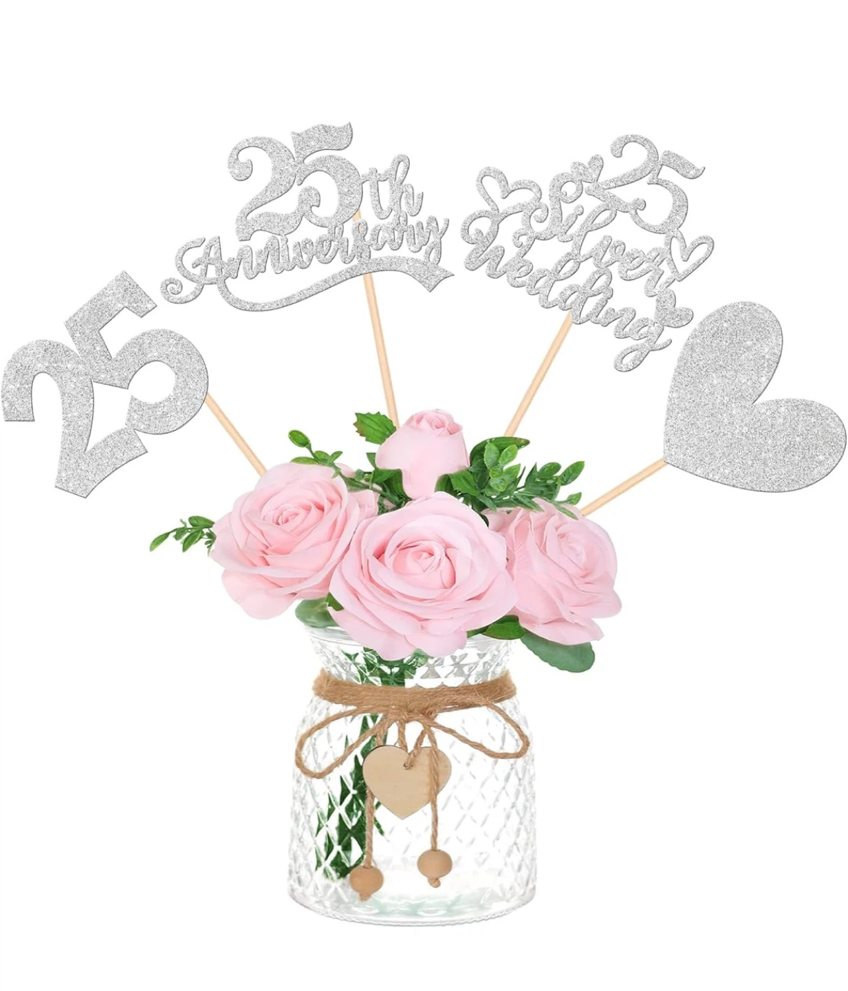 25th Anniversary/Wedding Supplies Centrepiece Sticks