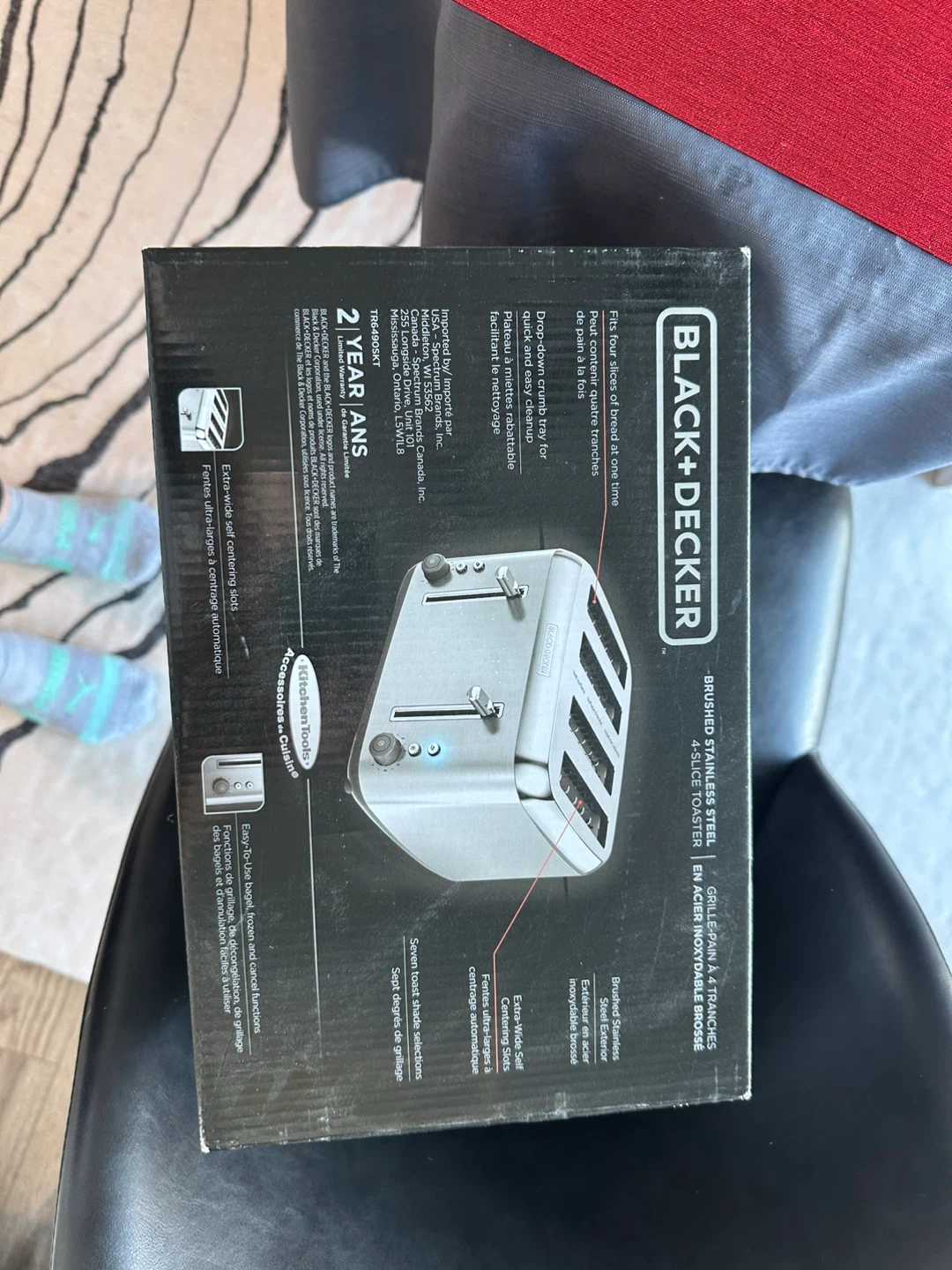 Black+Decker 4-Slice Toaster - Brushed Stainless Steel