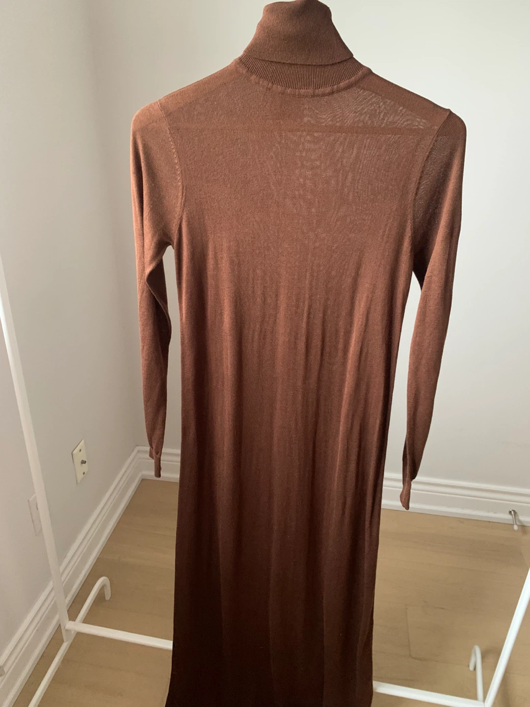 ZARA Brown Turtleneck Knit Maxi Dress Size S NWT - photo 2
