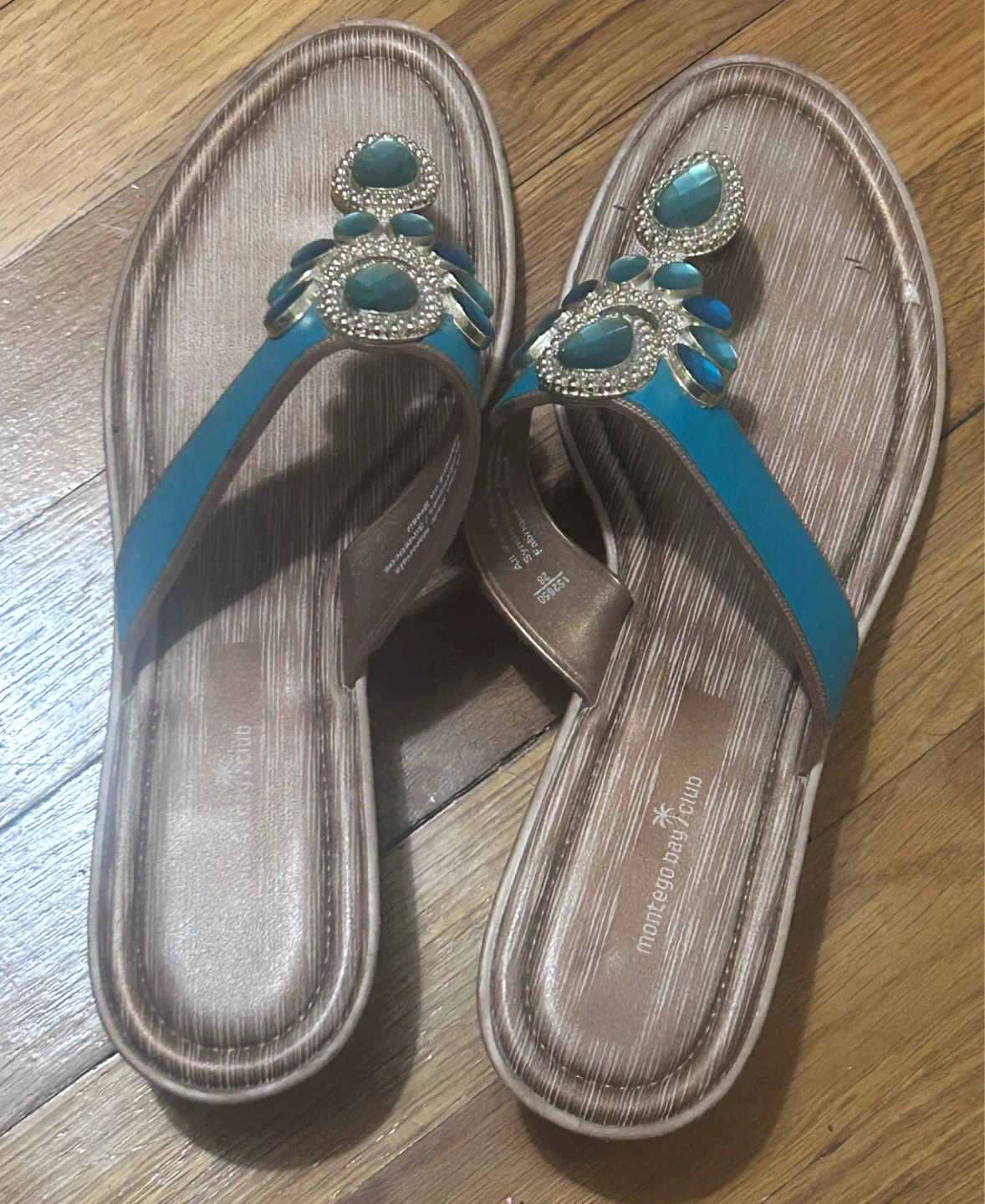 Blue Embellished Sandals heels 🥕