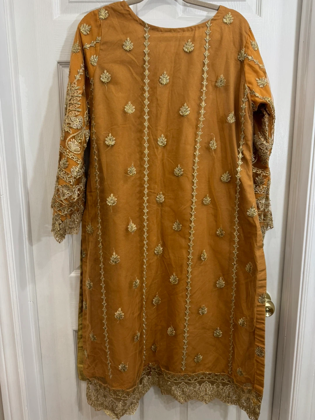 Gold Embroidered Salwar Kameez Suit - photo 4