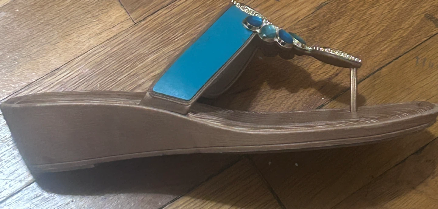 Blue Embellished Sandals heels 🥕 - photo 2