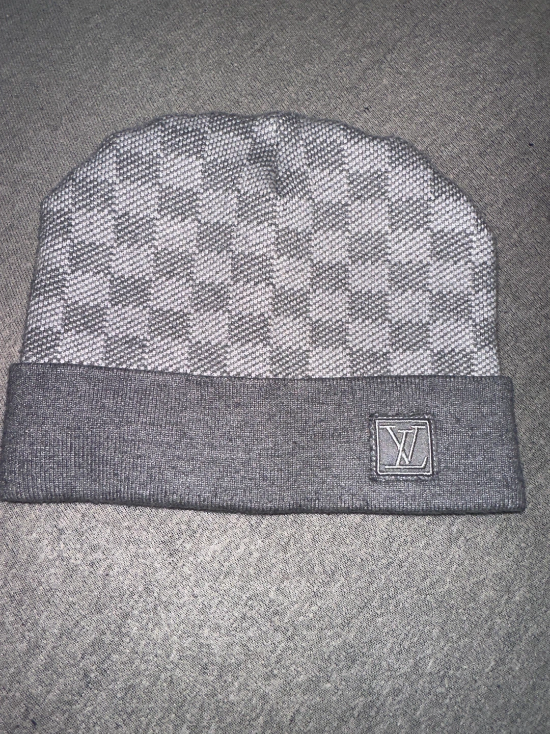 Louis Vuitton Grey Beanie Hat