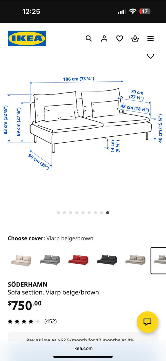 IKEA SÖDERHAMN Sofa Section - Viarp Beige/Brown - photo 5
