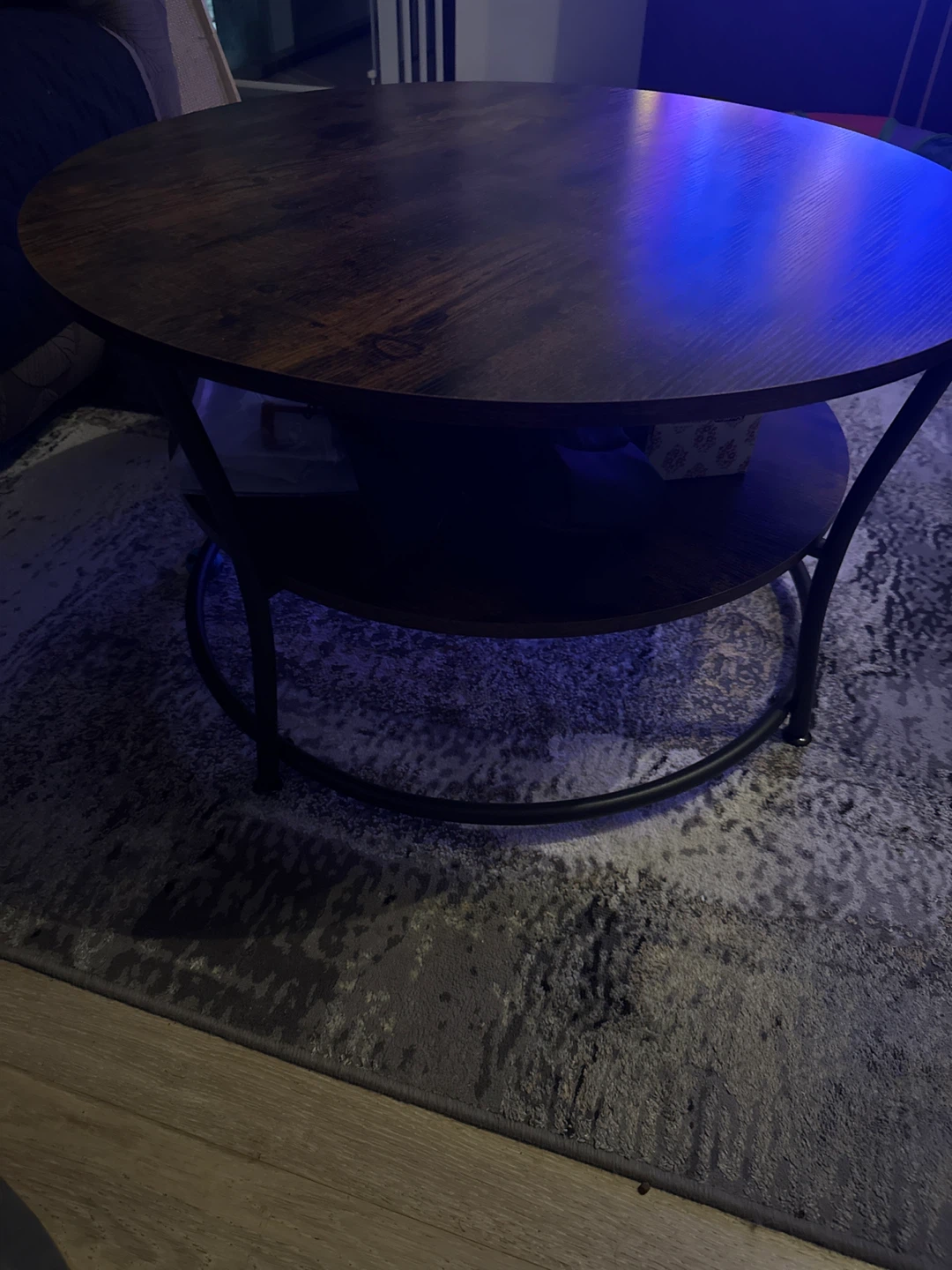 Round Coffee Table with Storage Shelf 🥕 - photo 2