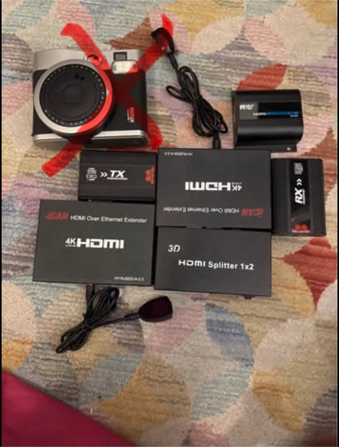 (Instax mini 90 camera sold) & HDMI extenders/splitter