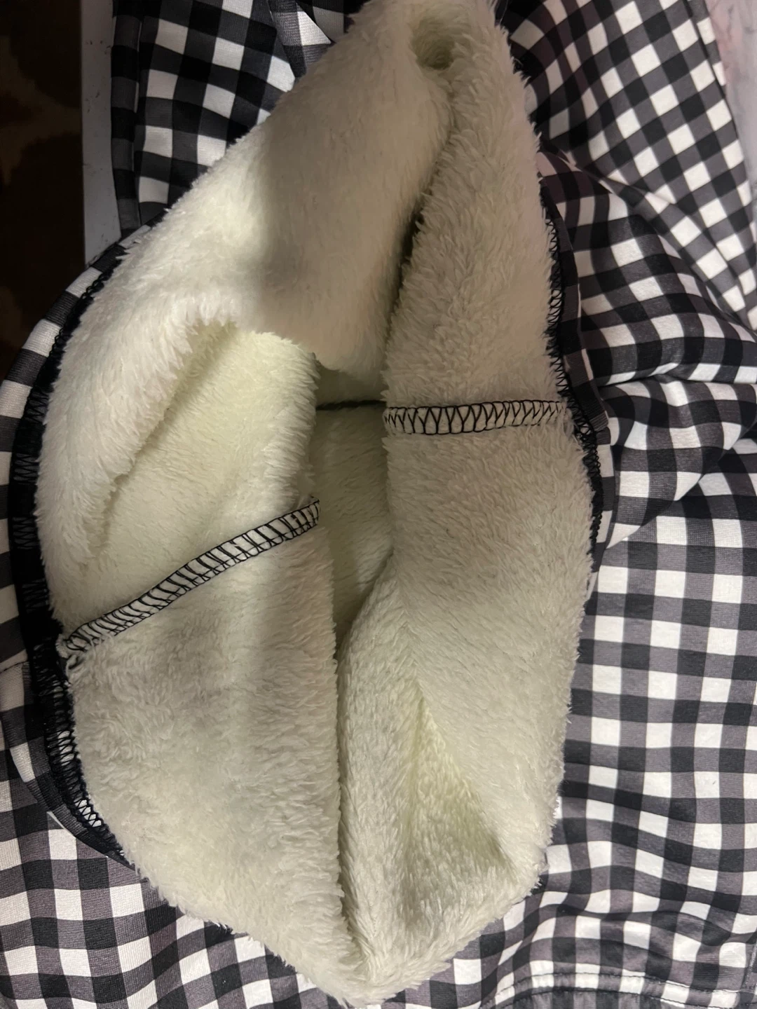 Gingham Fleece Lined Pants - photo 2
