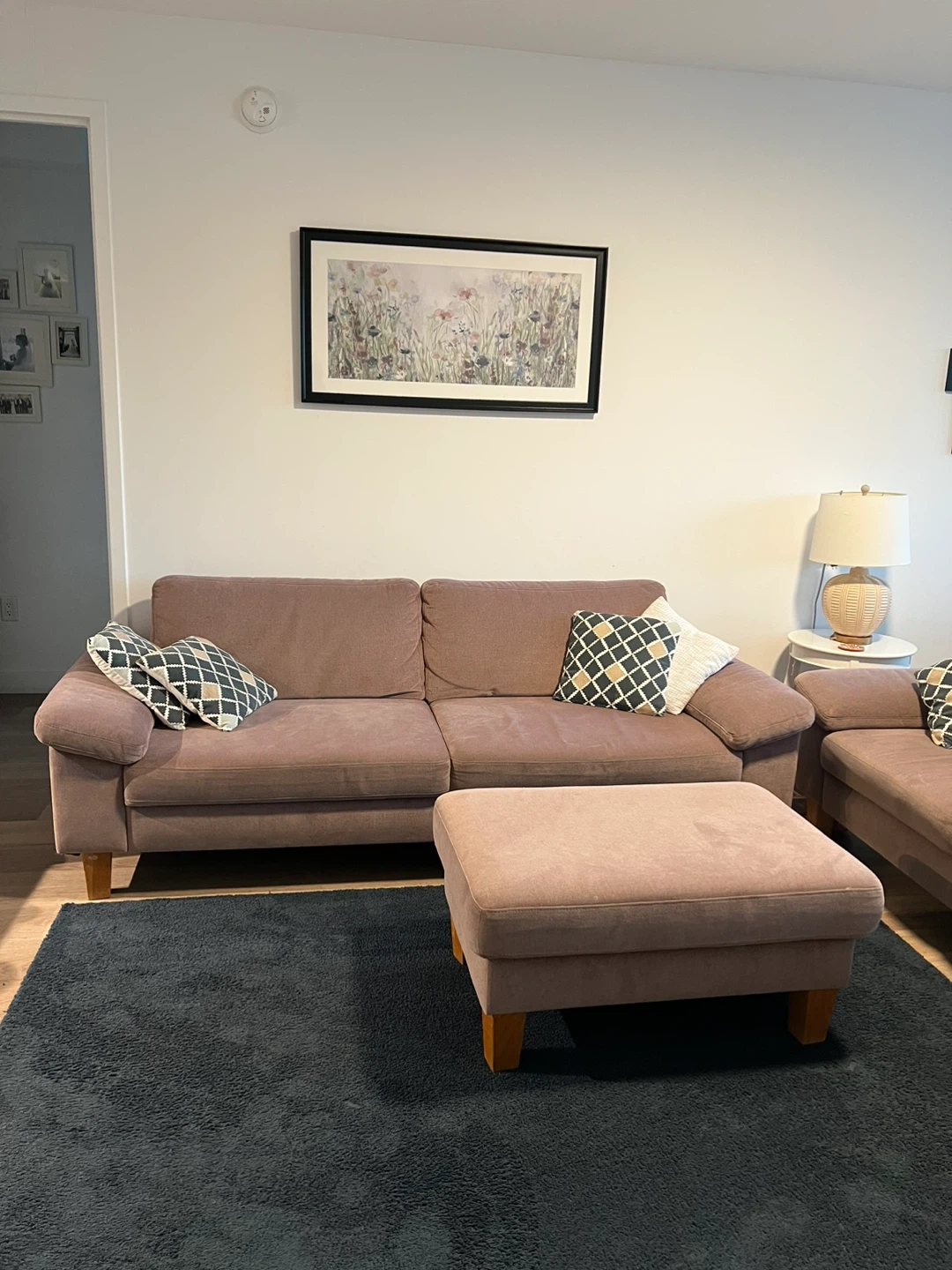Light Brown Sofa and Ottoman Set - photo 2