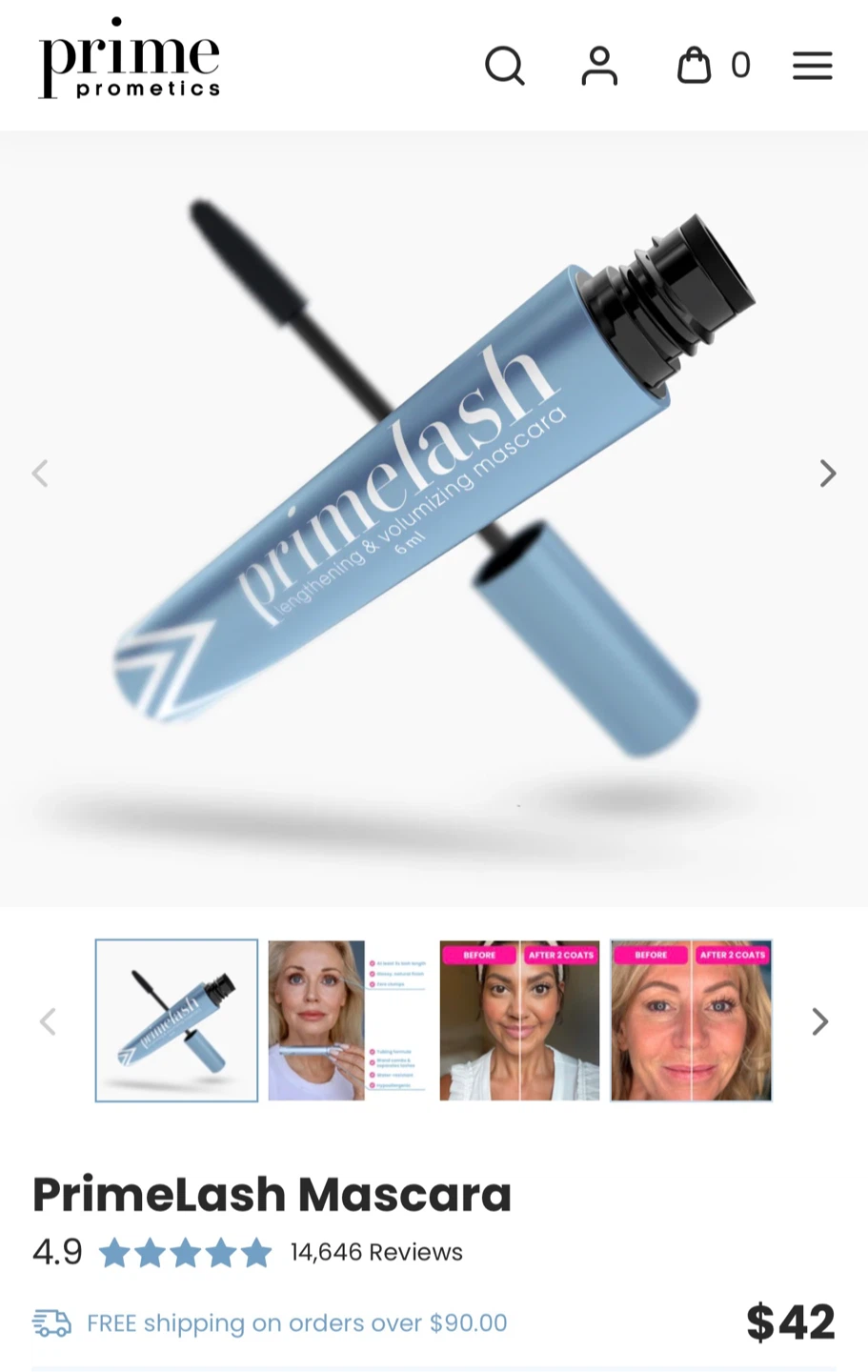 PrimeLash Lengthening & Volumizing Mascara