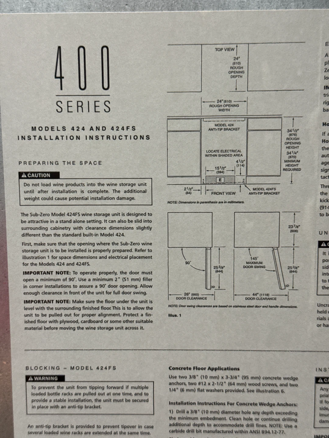 Sub-Zero 424 Wine Storage Unit - photo 5
