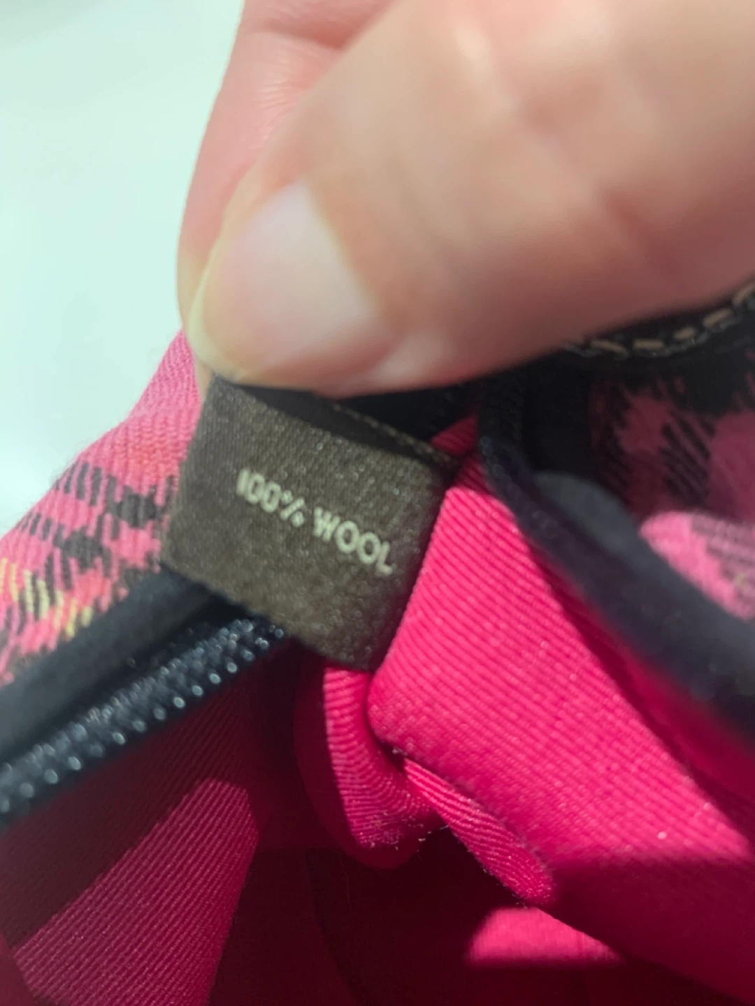 🩷🎀 PRICE FIRM Coach Pink Plaid Wool Mini Handbag 🎀🩷 - photo 4