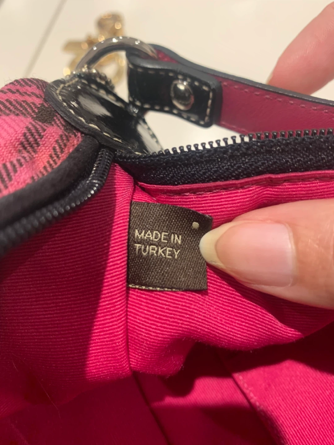 🩷🎀 PRICE FIRM Coach Pink Plaid Wool Mini Handbag 🎀🩷 - photo 5