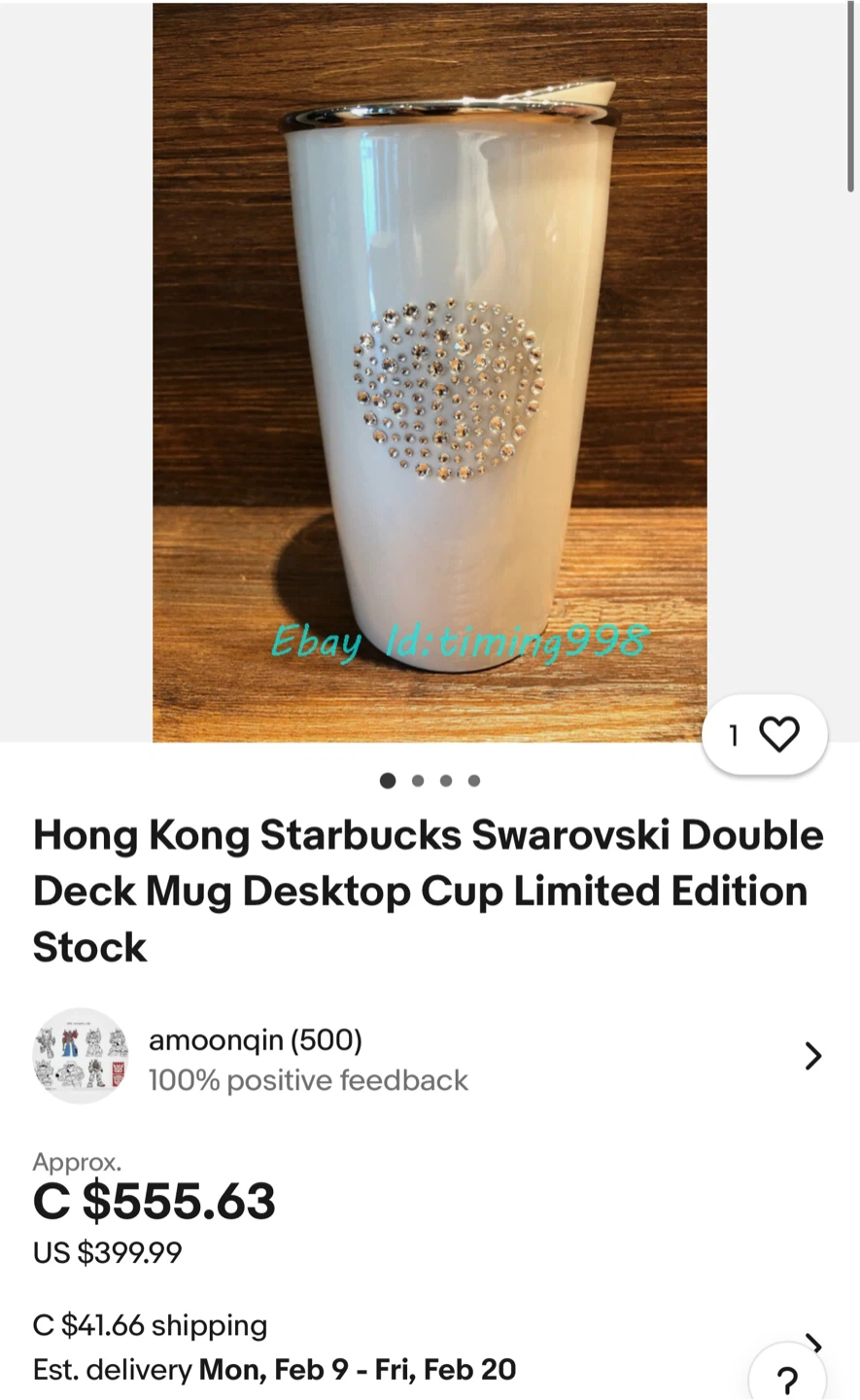 Starbucks Swarovski Double Deck Mug - photo 3