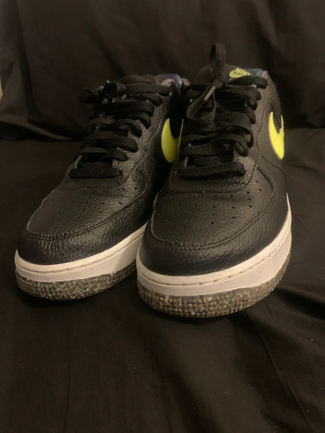 Nike Air Force 1 Black/Volt Shoes - photo 4