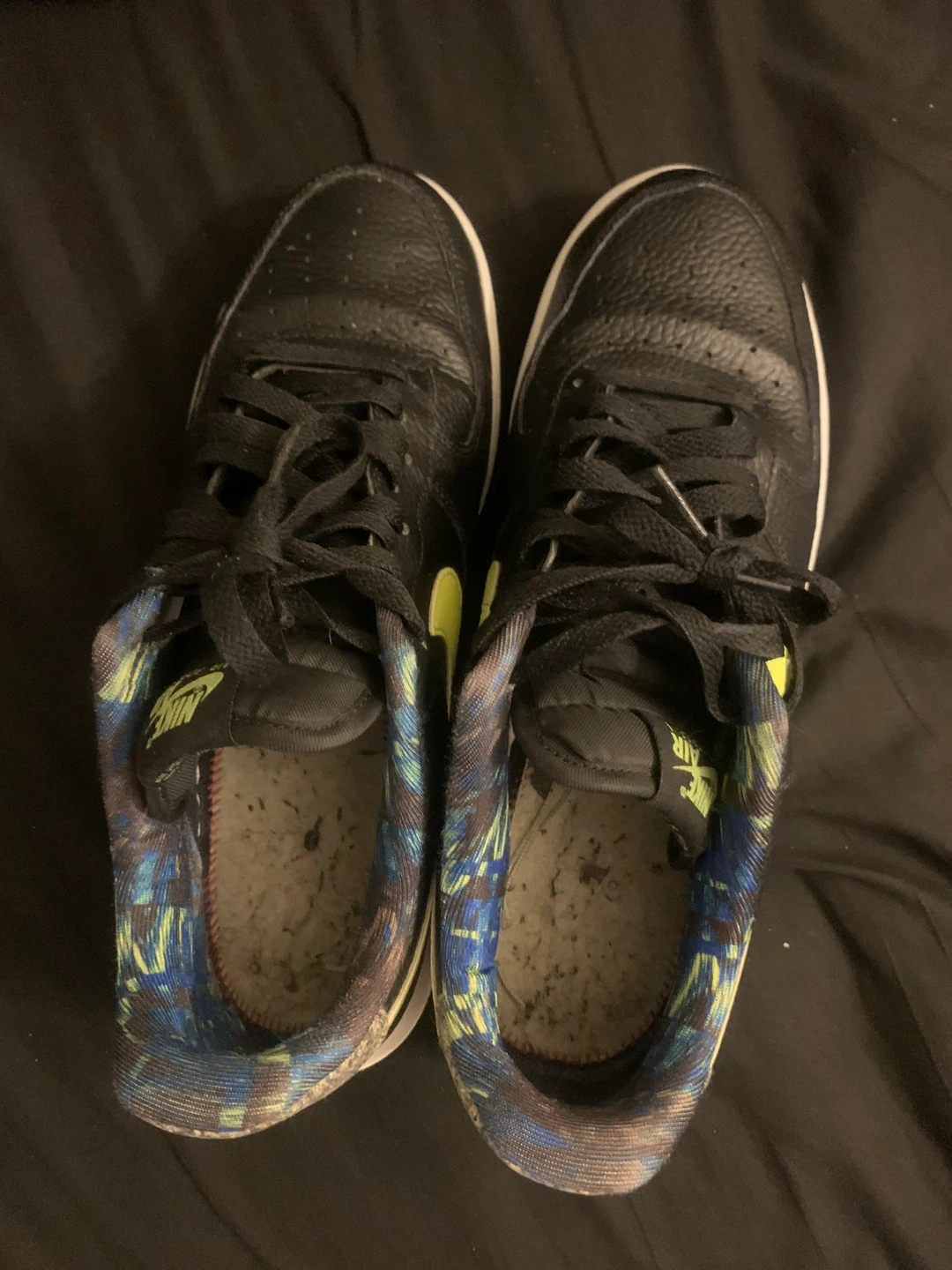 Nike Air Force 1 Black/Volt Shoes - photo 2