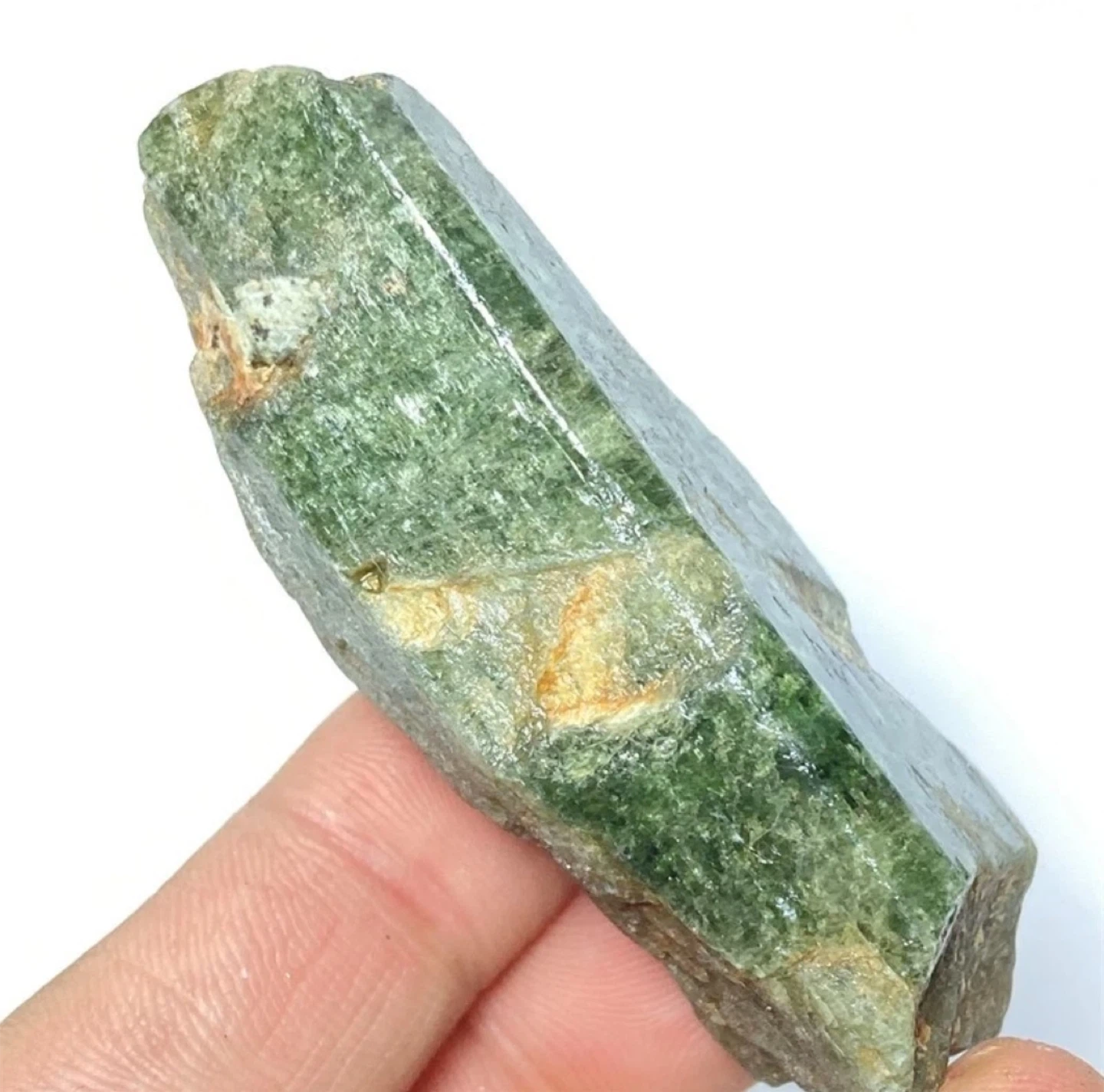 Natural Green Diopside – Raw Columnar Crystal Specimen (57g)