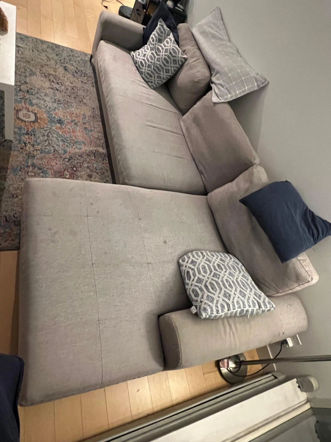 MOVE OUT SALE - Sectional Sofa - Light Grey - photo 3