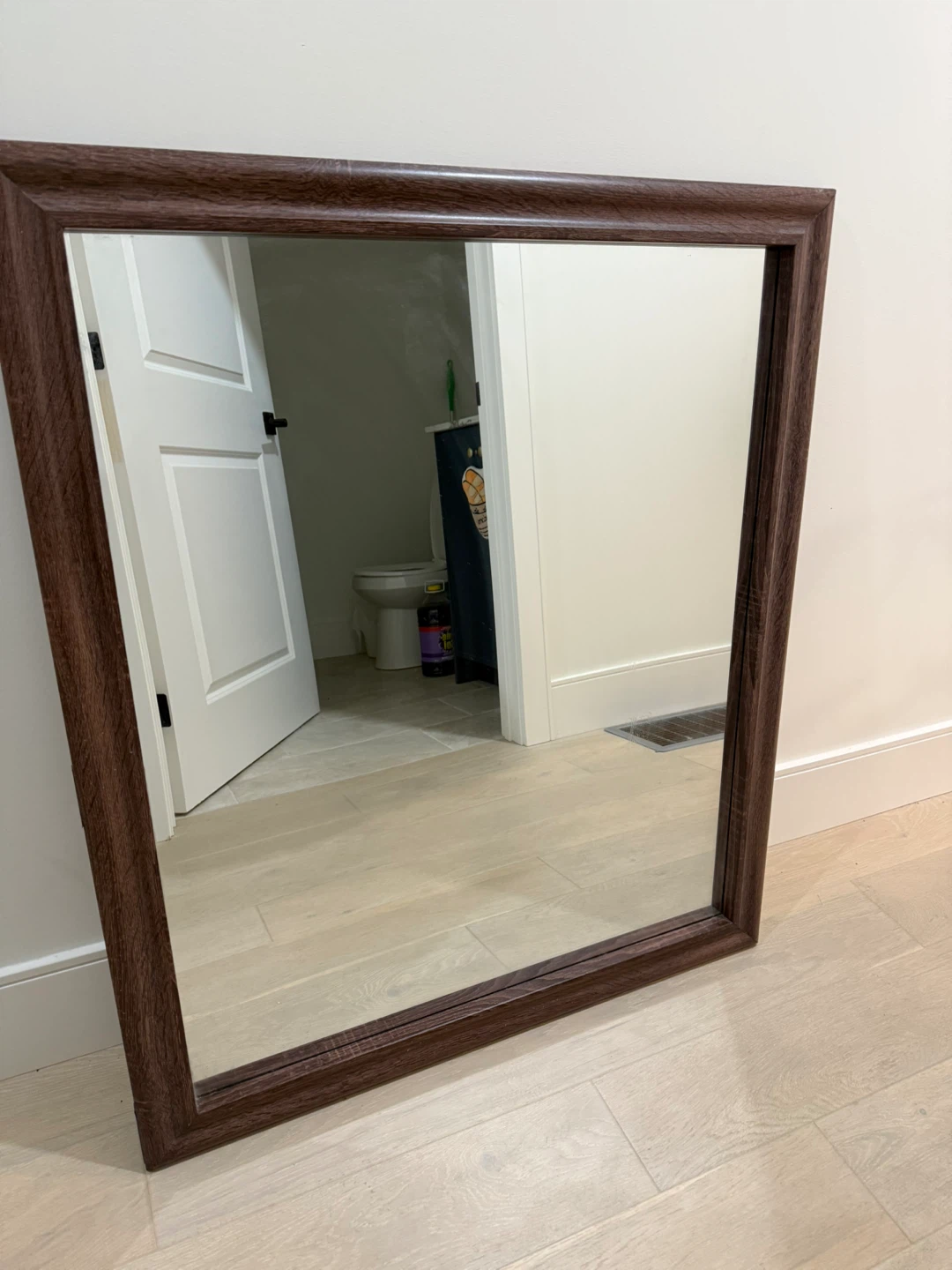 Brown Framed Wall Mirror