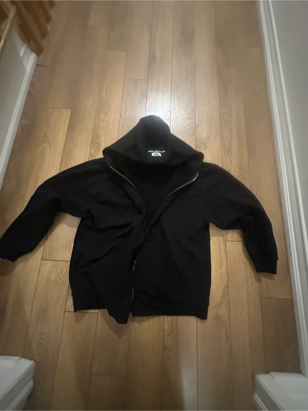 Balenciaga Black Hoodie & Sweatpants Set - Size S - photo 2