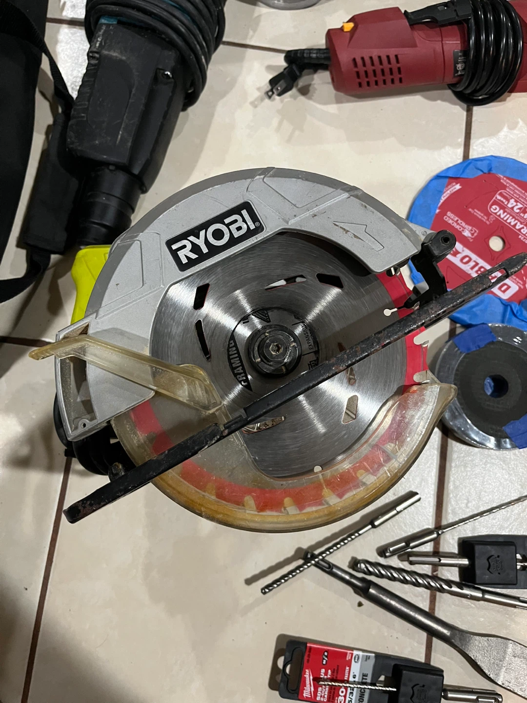 Ryobi 7-1/4" Circular Saw & Chicago Electric Cutoff Tool - photo 3