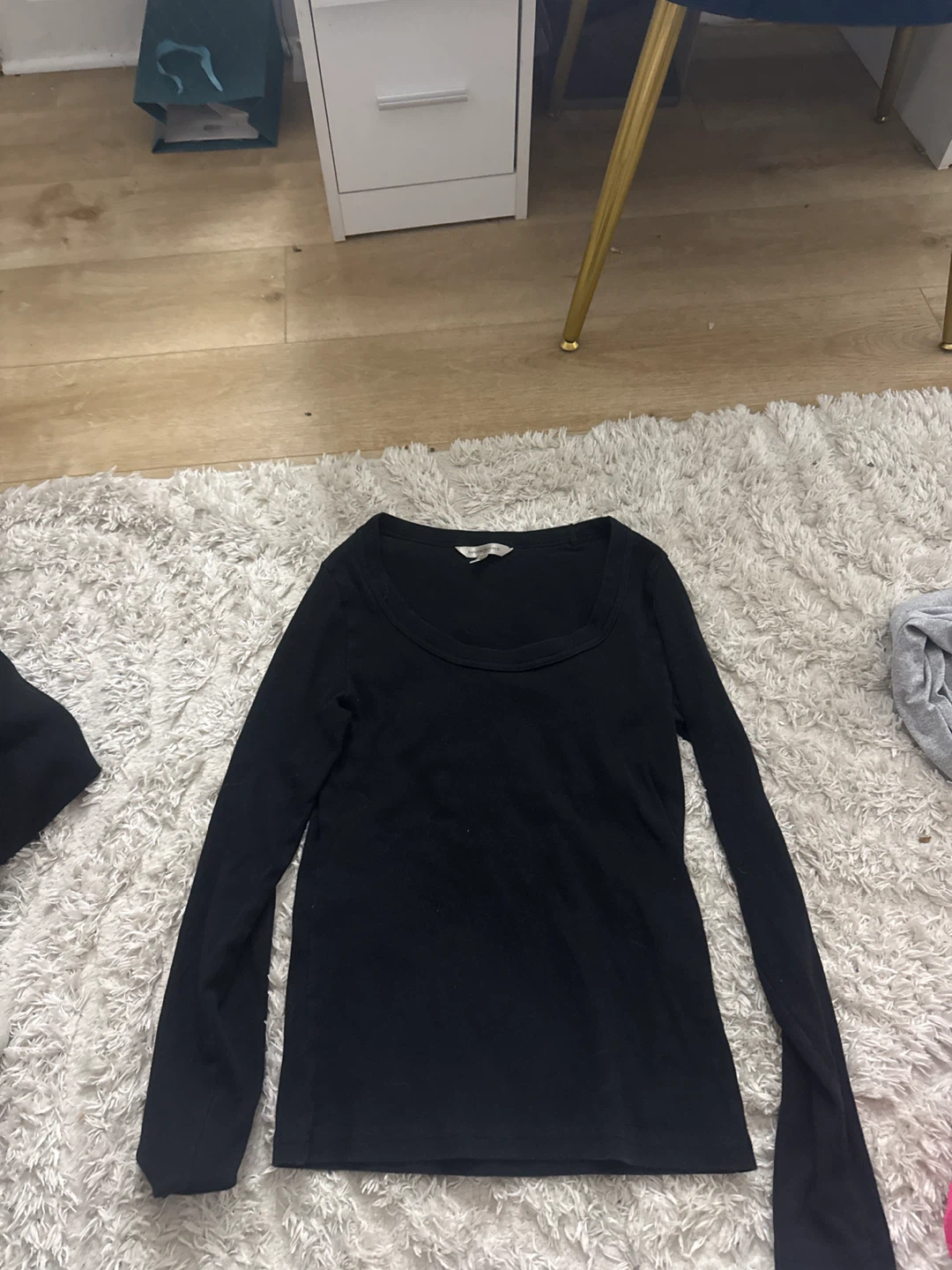 Banana Republic Black Long Sleeve Top - Size S
