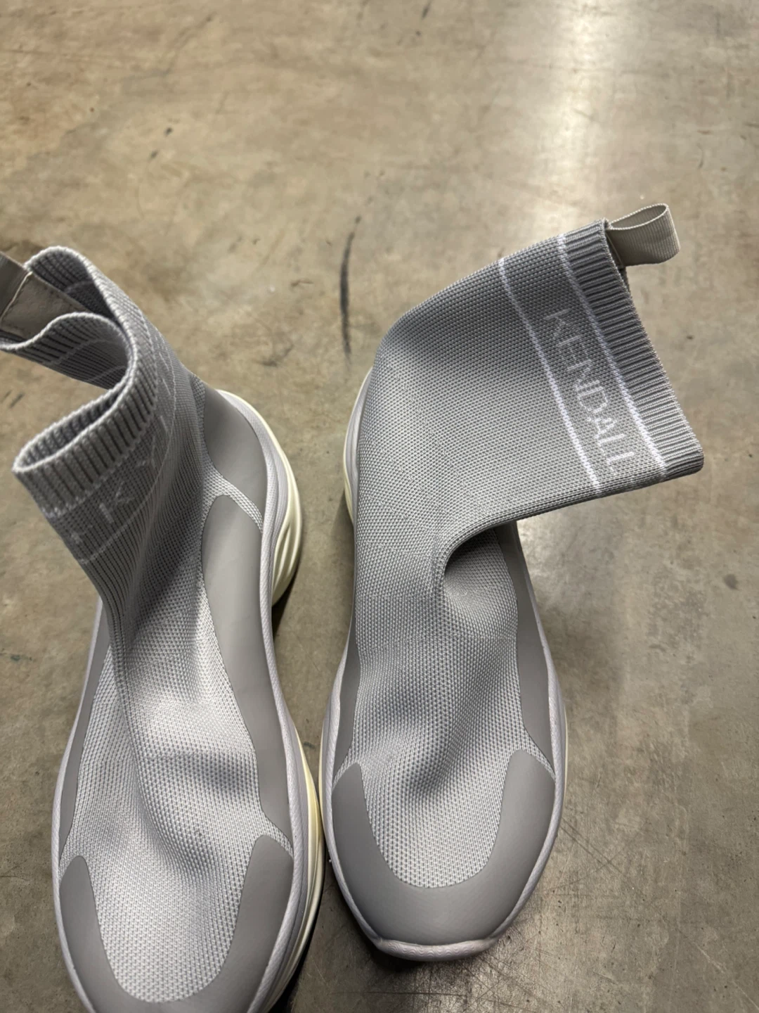 Kendall + Kylie Grey Sock Sneakers - Size 9 - photo 4