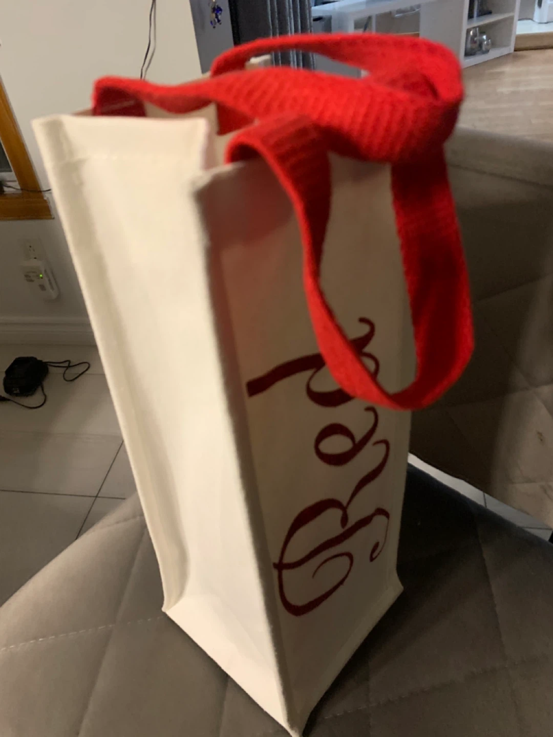 Red Wine Bottle Gift Bag 100% cotton - photo 2