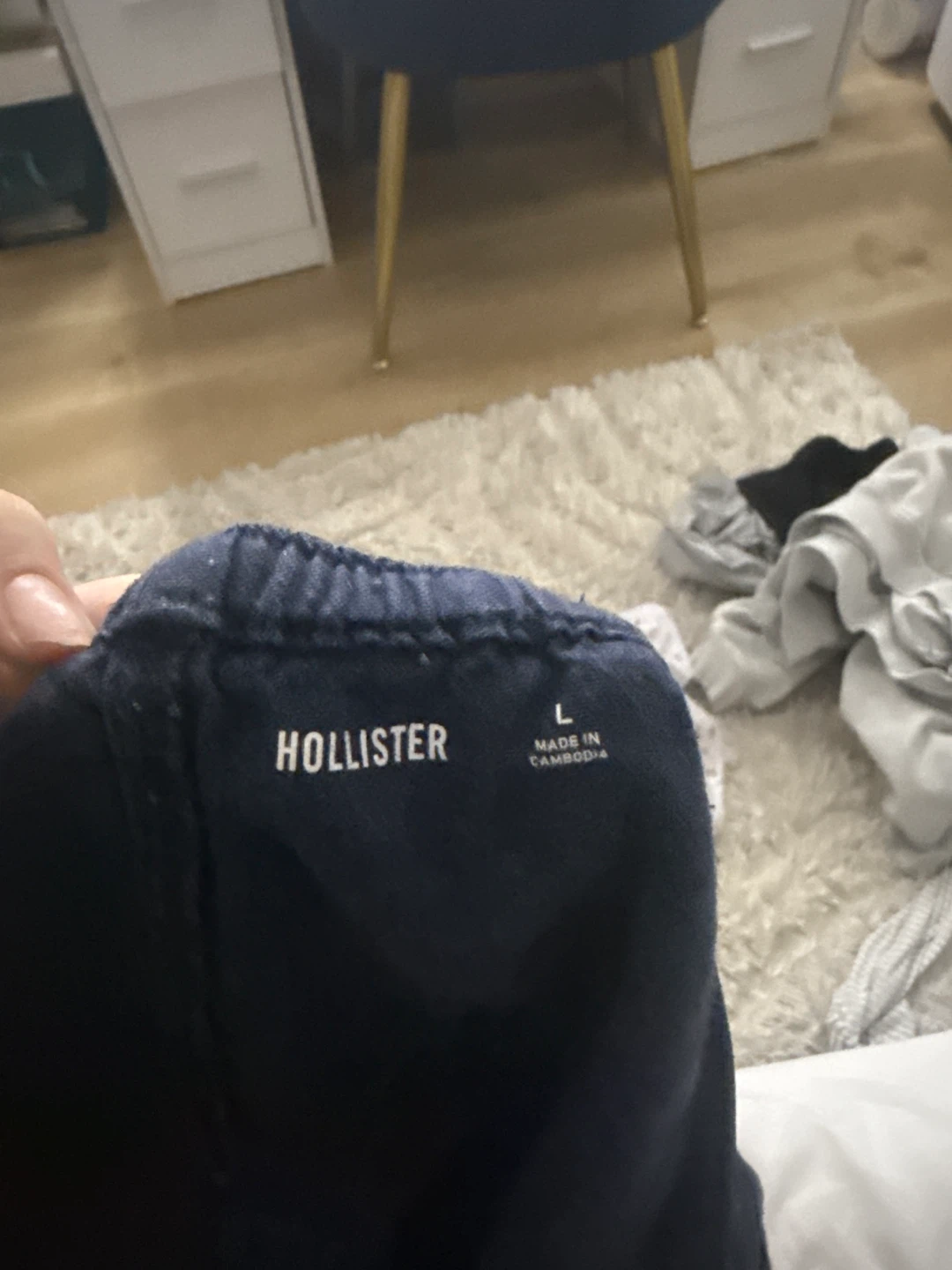 Hollister Navy Blue Pants - Size L - photo 2