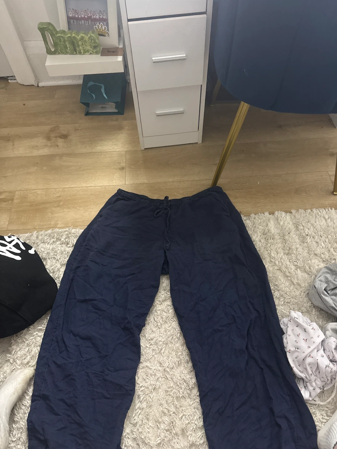 Hollister Navy Blue Pants - Size L