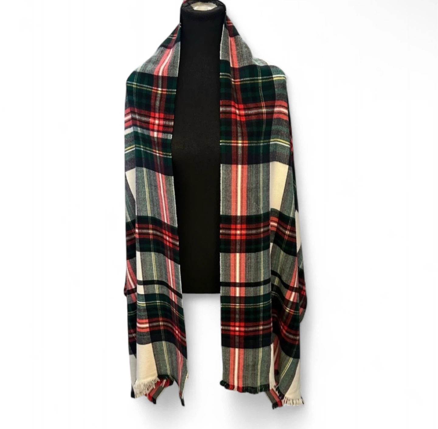 GAP Acrylic Tartan Plaid Large Winter Scarf/Wrap - photo 3