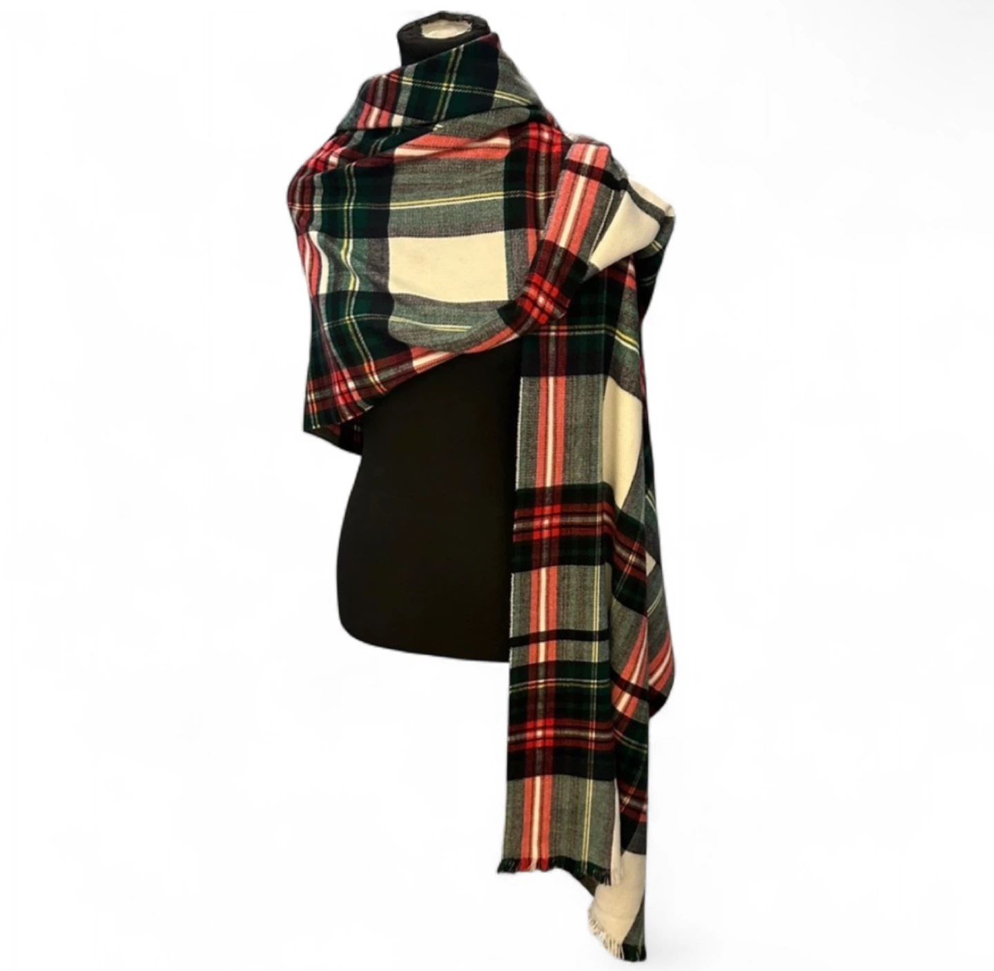 GAP Acrylic Tartan Plaid Large Winter Scarf/Wrap - photo 2