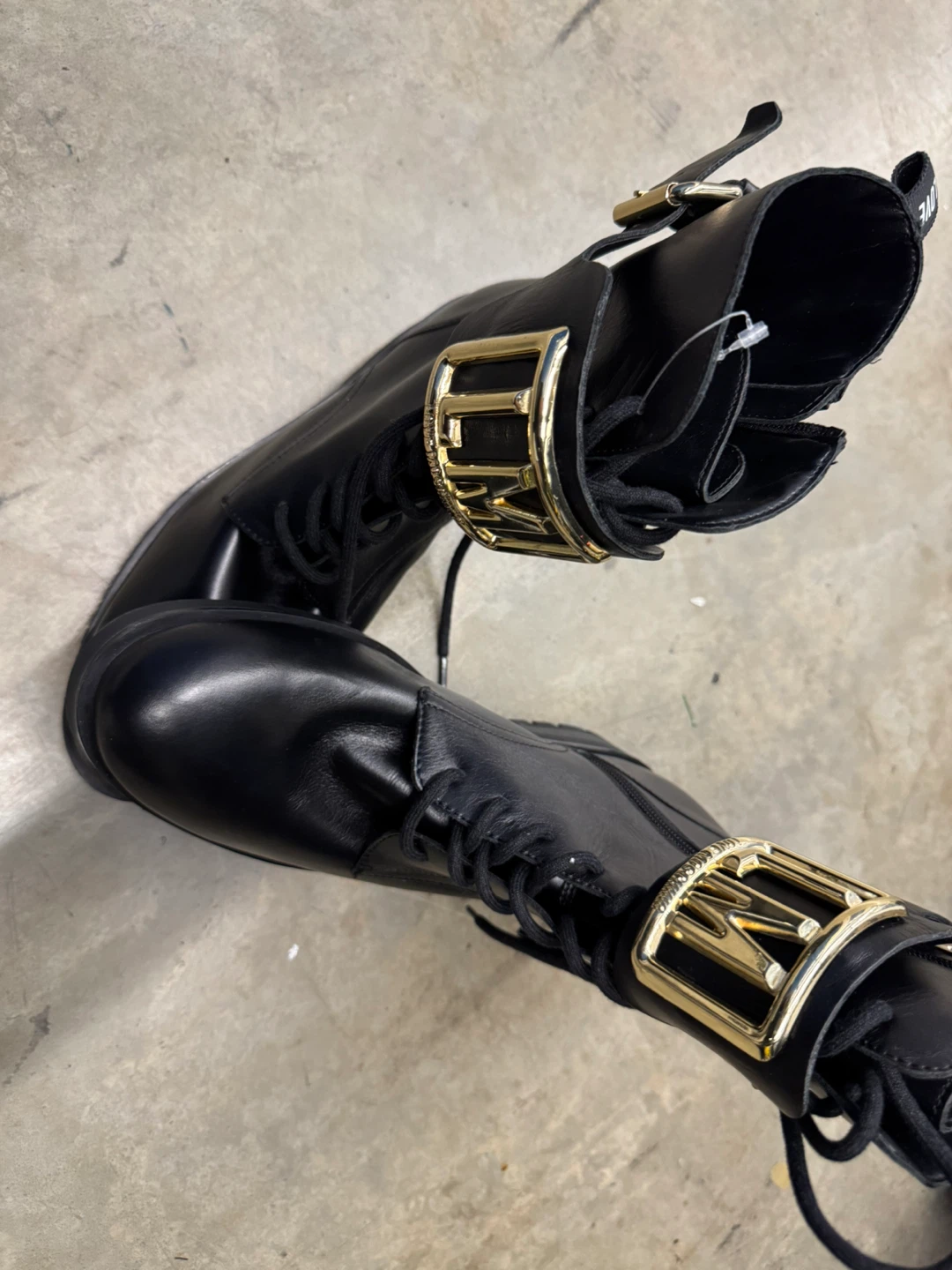 Love Moschino Black Leather Ankle Boots - photo 2