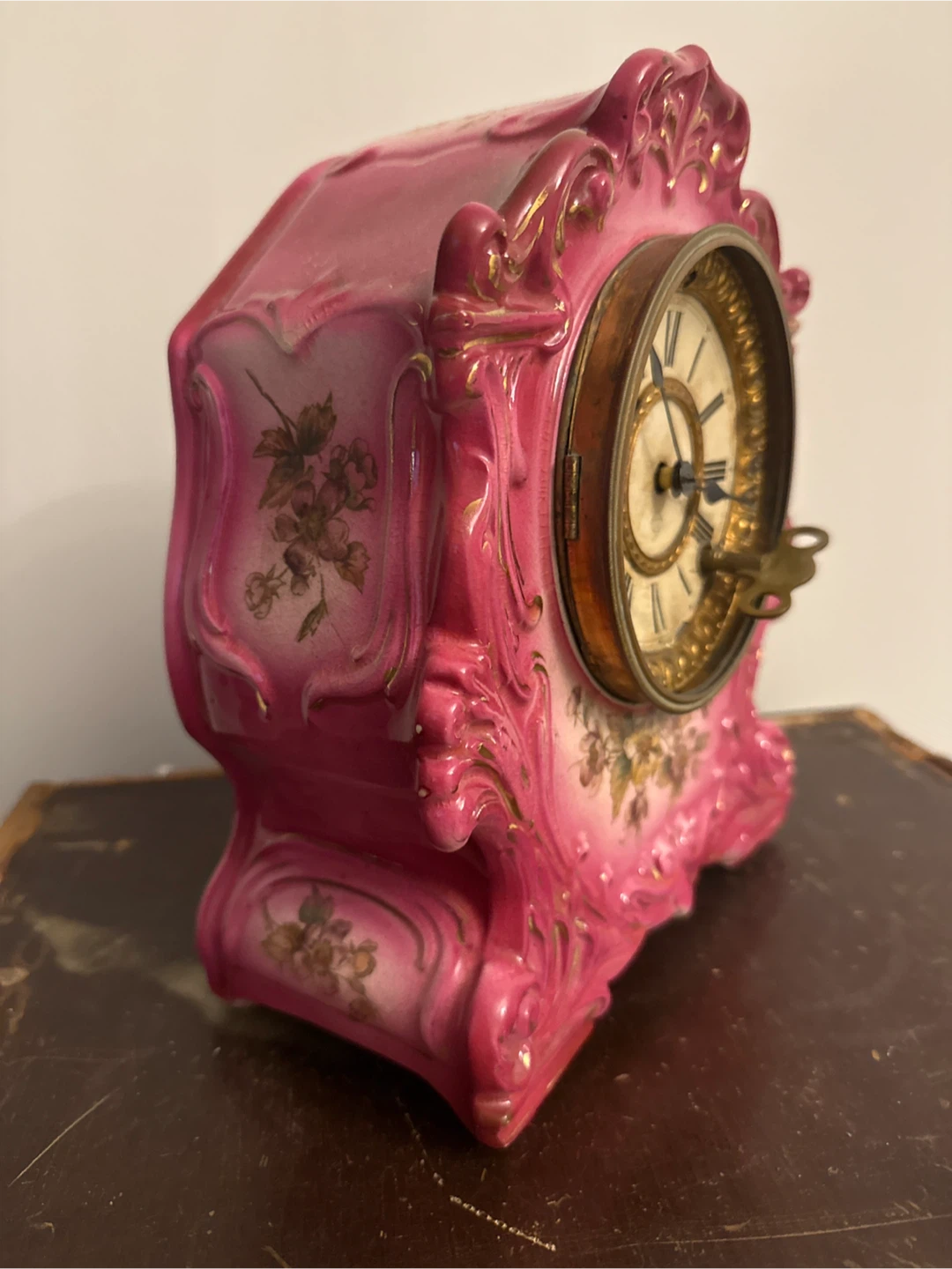 “Ansonia Trump” porcelain Clock Pink Color - photo 2