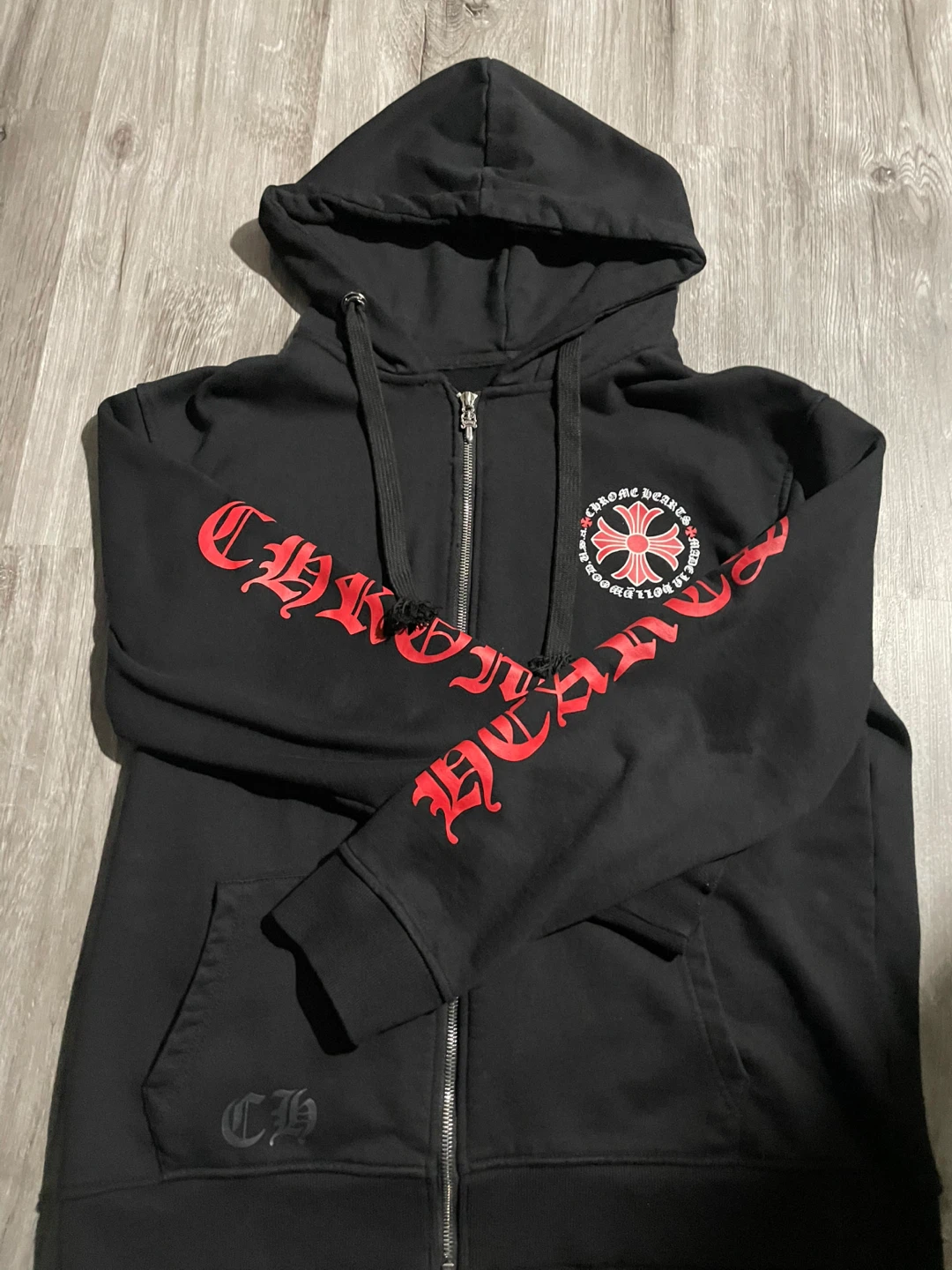 Chrome Hearts Black Zip-Up Hoodie
