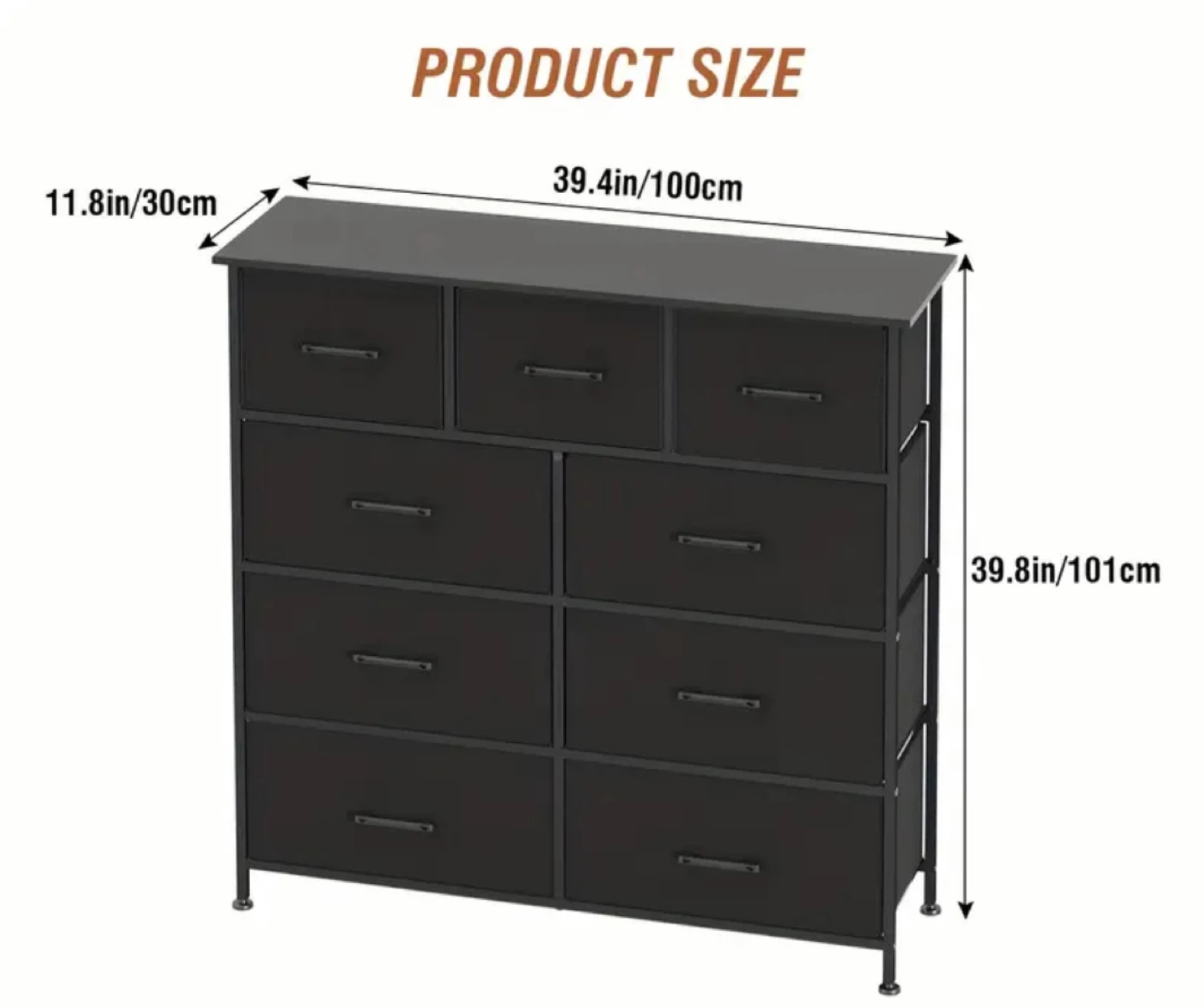 🥕 9-Drawer Dresser - photo 4