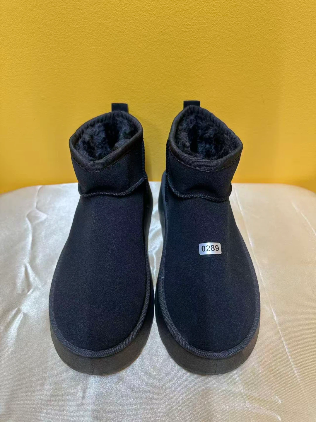 Black Platform Mini Boots