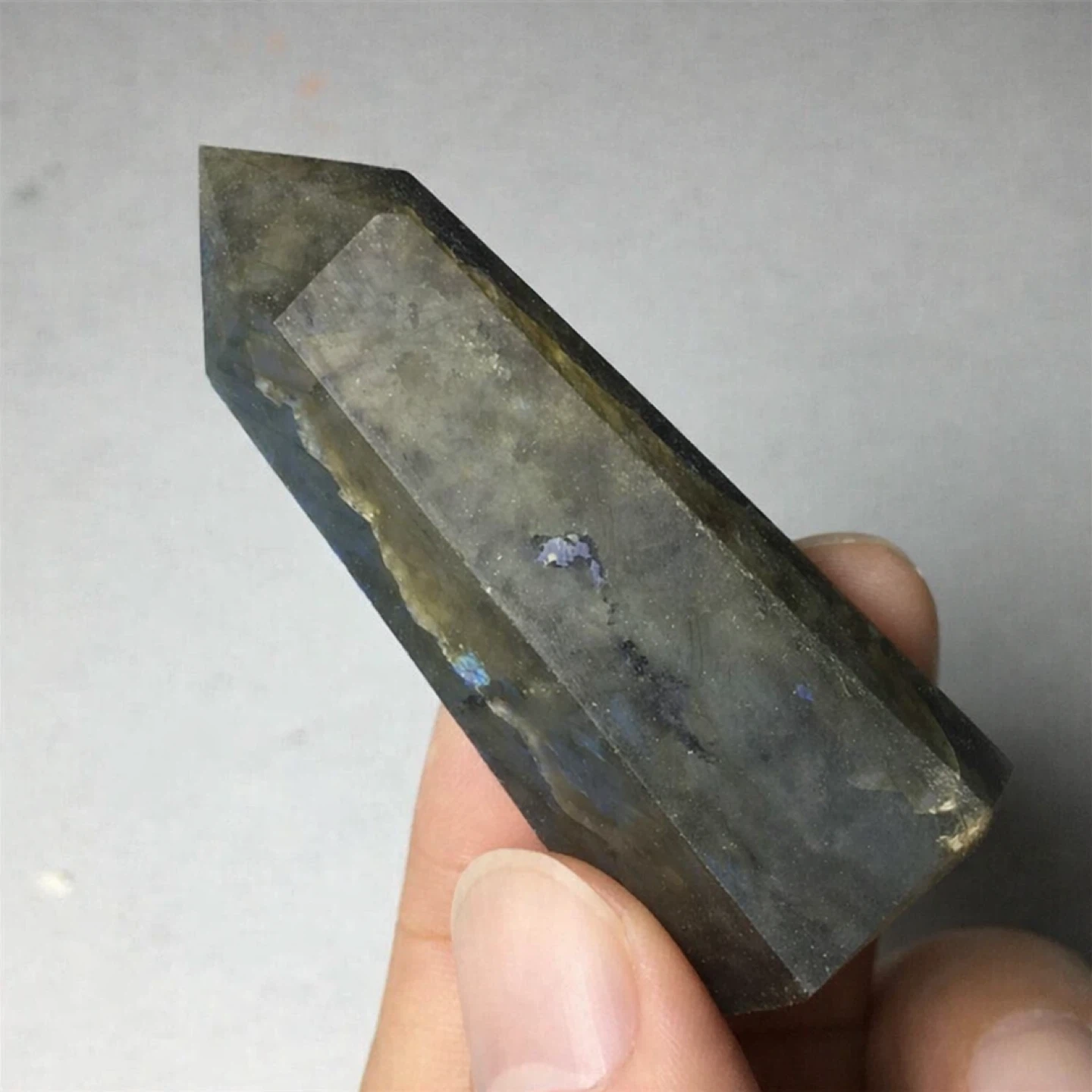Natural Labradorite Wand / Point – Blue Flash (42g) - photo 3