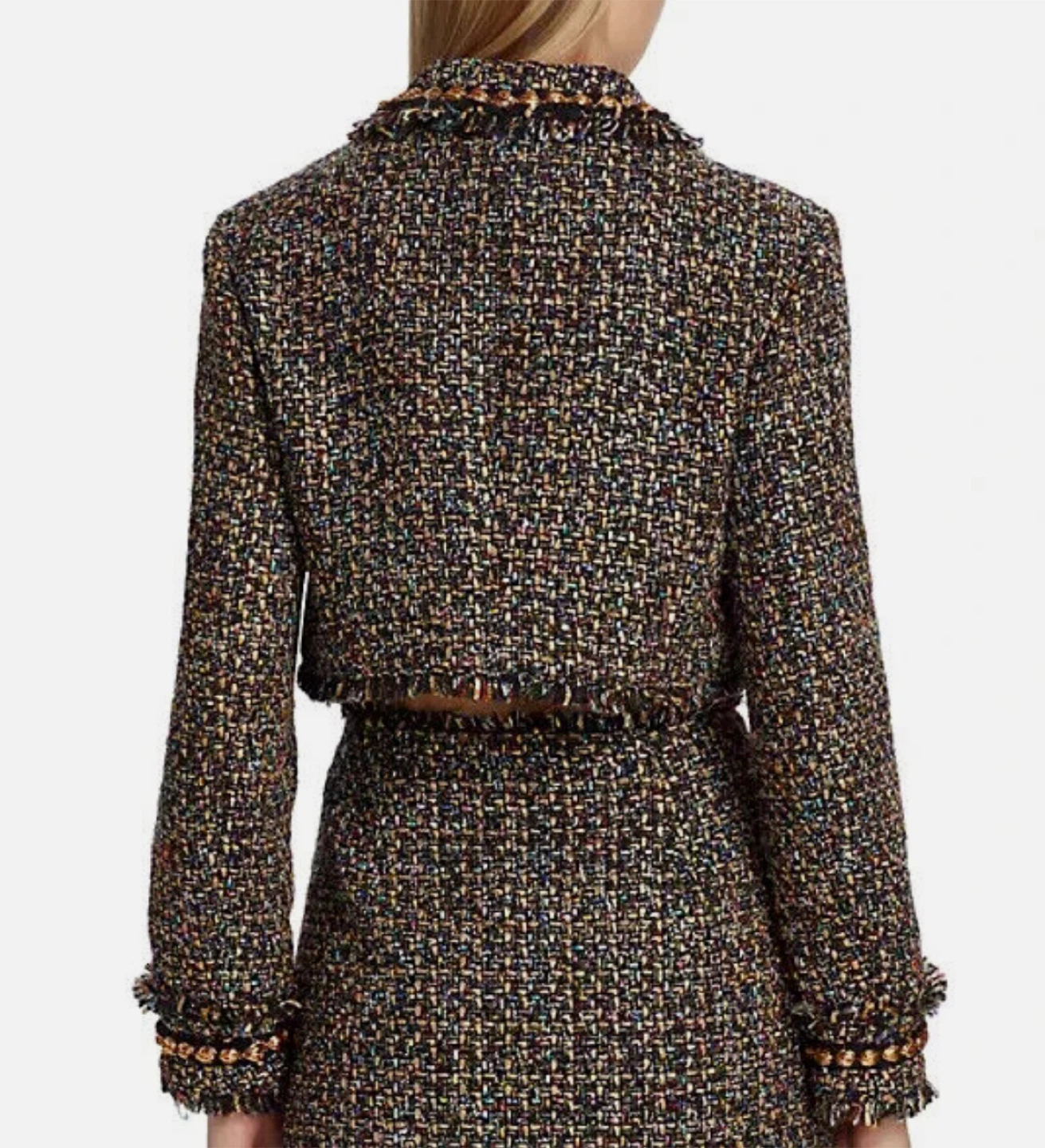 NEW! Cinq a Sept 'Odette' Cropped Confetti Tweed Jacket - photo 5