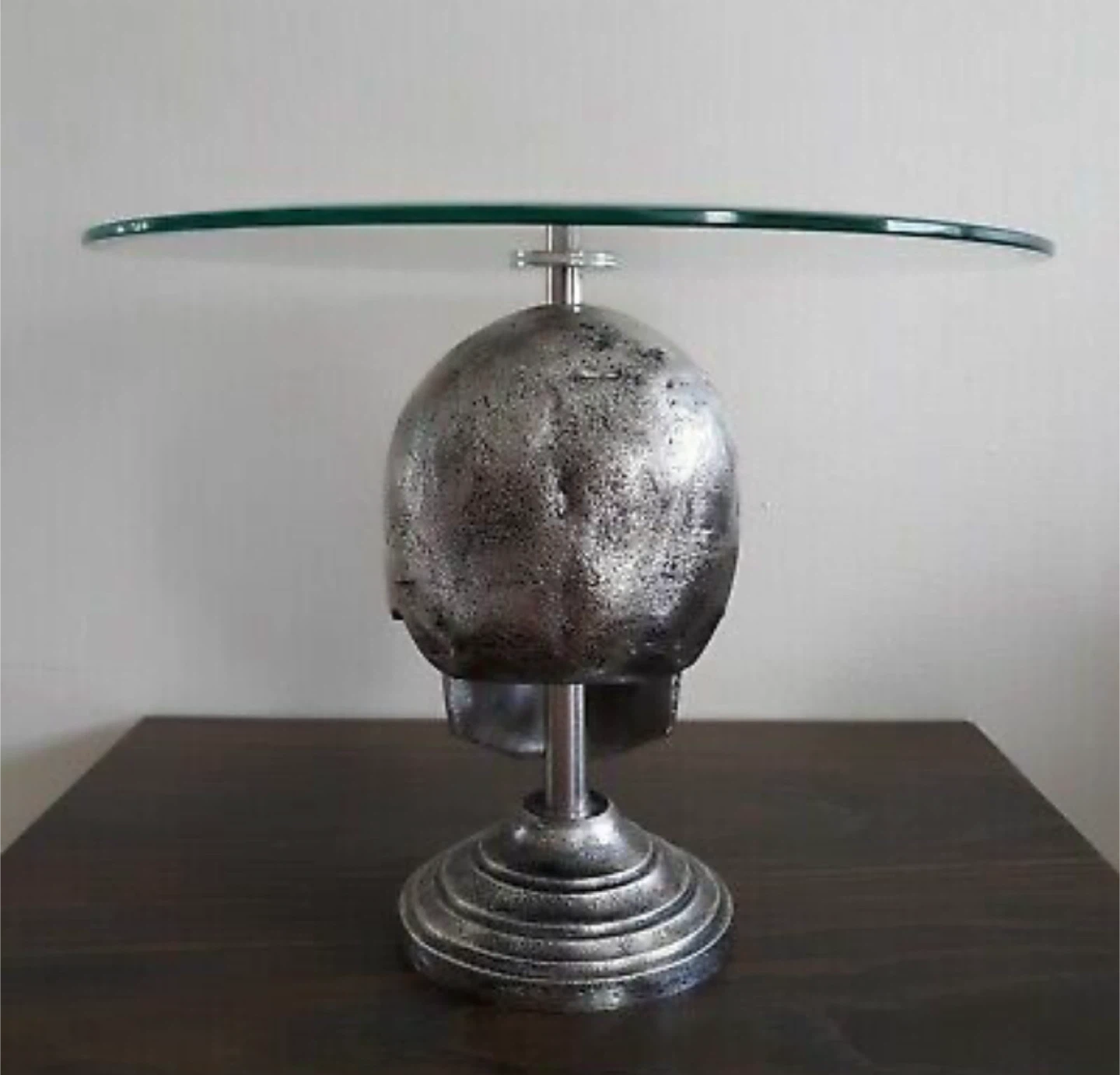 Skull Cake Stand Metal Glass - photo 2