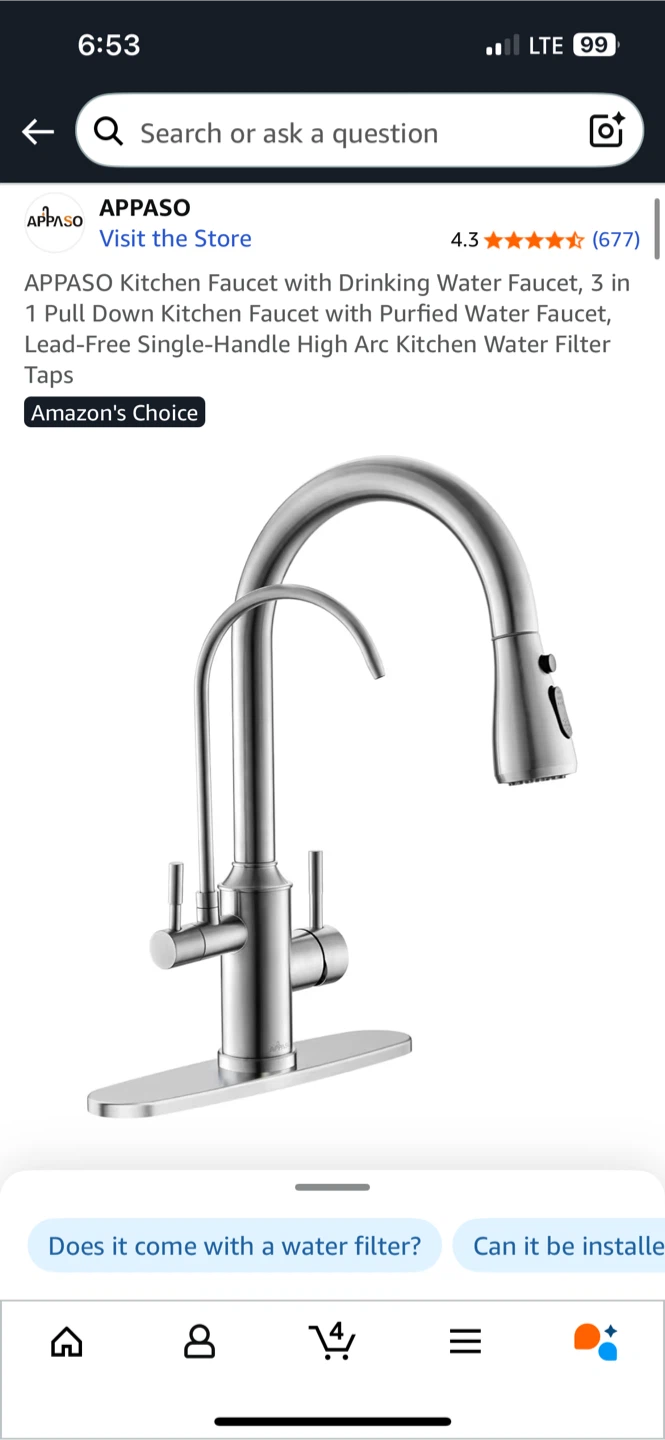 *NEW IN BOX* Kitchen Faucet w/ Water Filter Diverter🥕