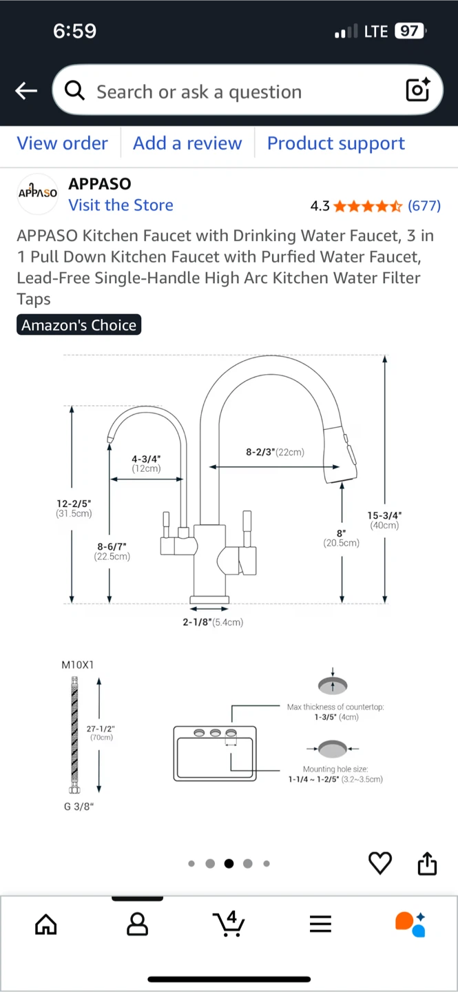 *NEW IN BOX* Kitchen Faucet w/ Water Filter Diverter🥕 - photo 4