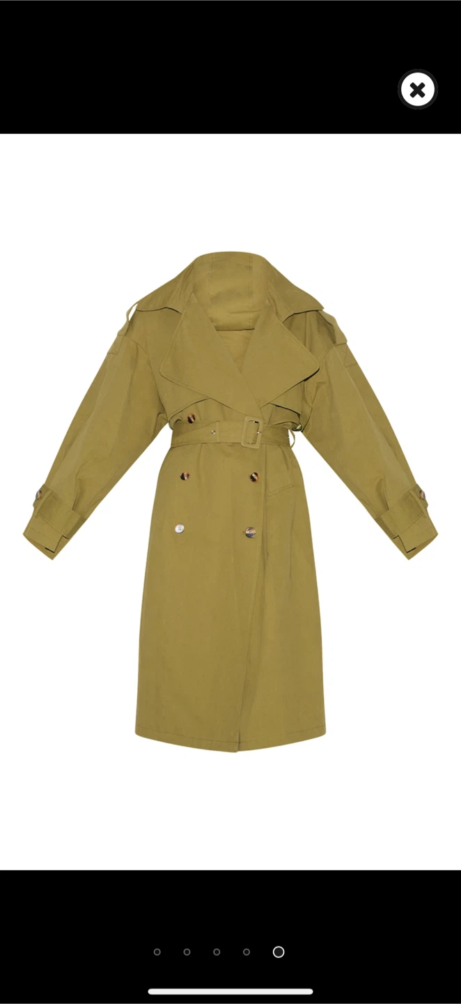 Woven Hooded Oversized Trench Coat - photo 2
