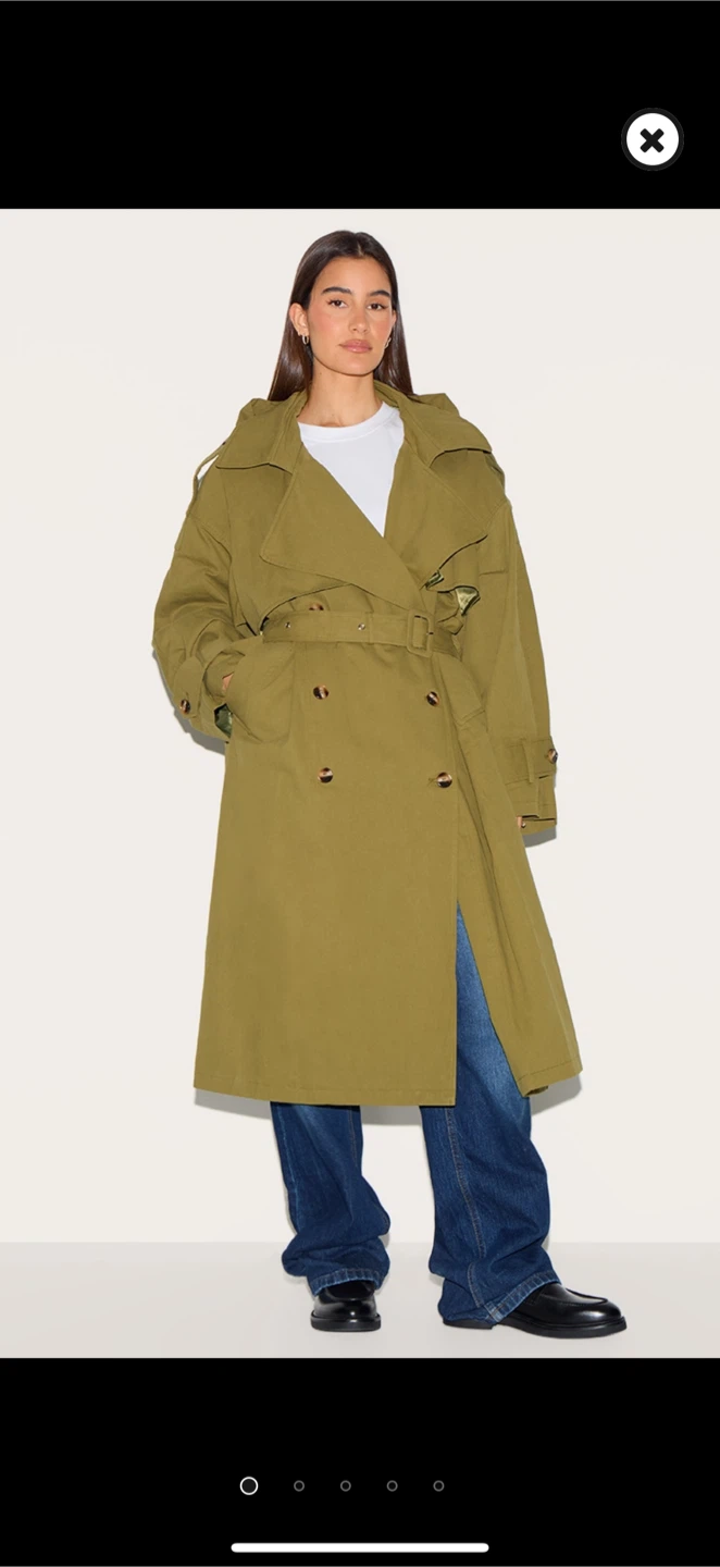 Woven Hooded Oversized Trench Coat