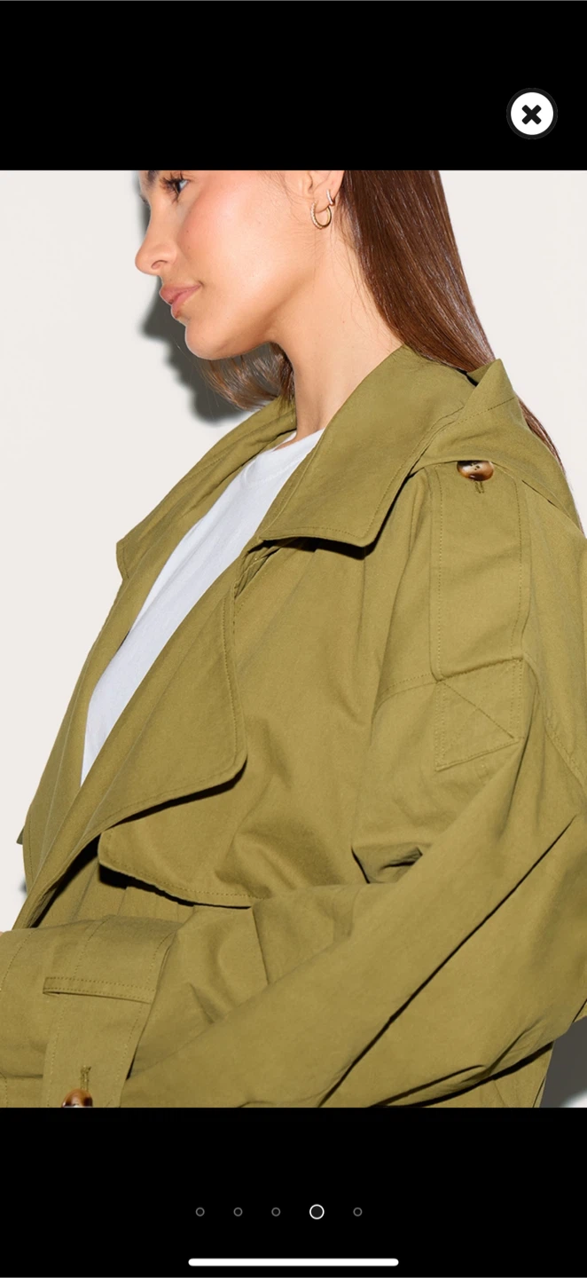 Woven Hooded Oversized Trench Coat - photo 4