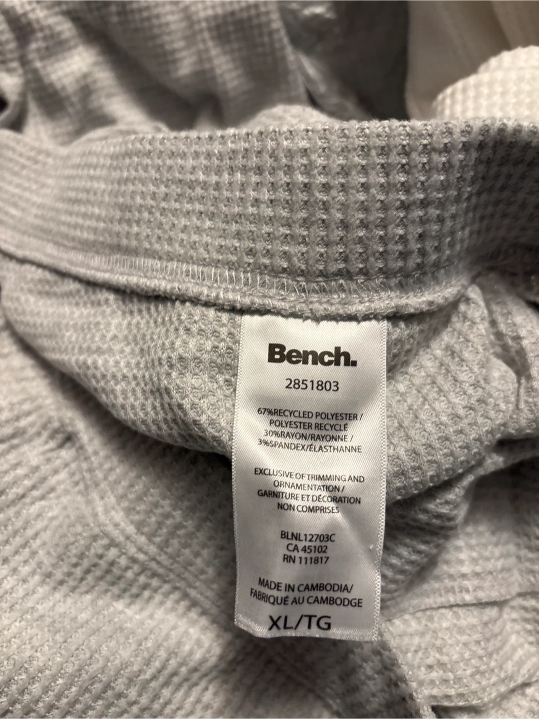 2pc Bench Waffle Knit Lounge Pants - XL - photo 3