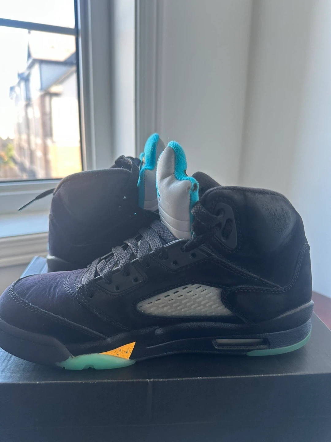 Air Jordan 5 Retro Black/Island Green - photo 4