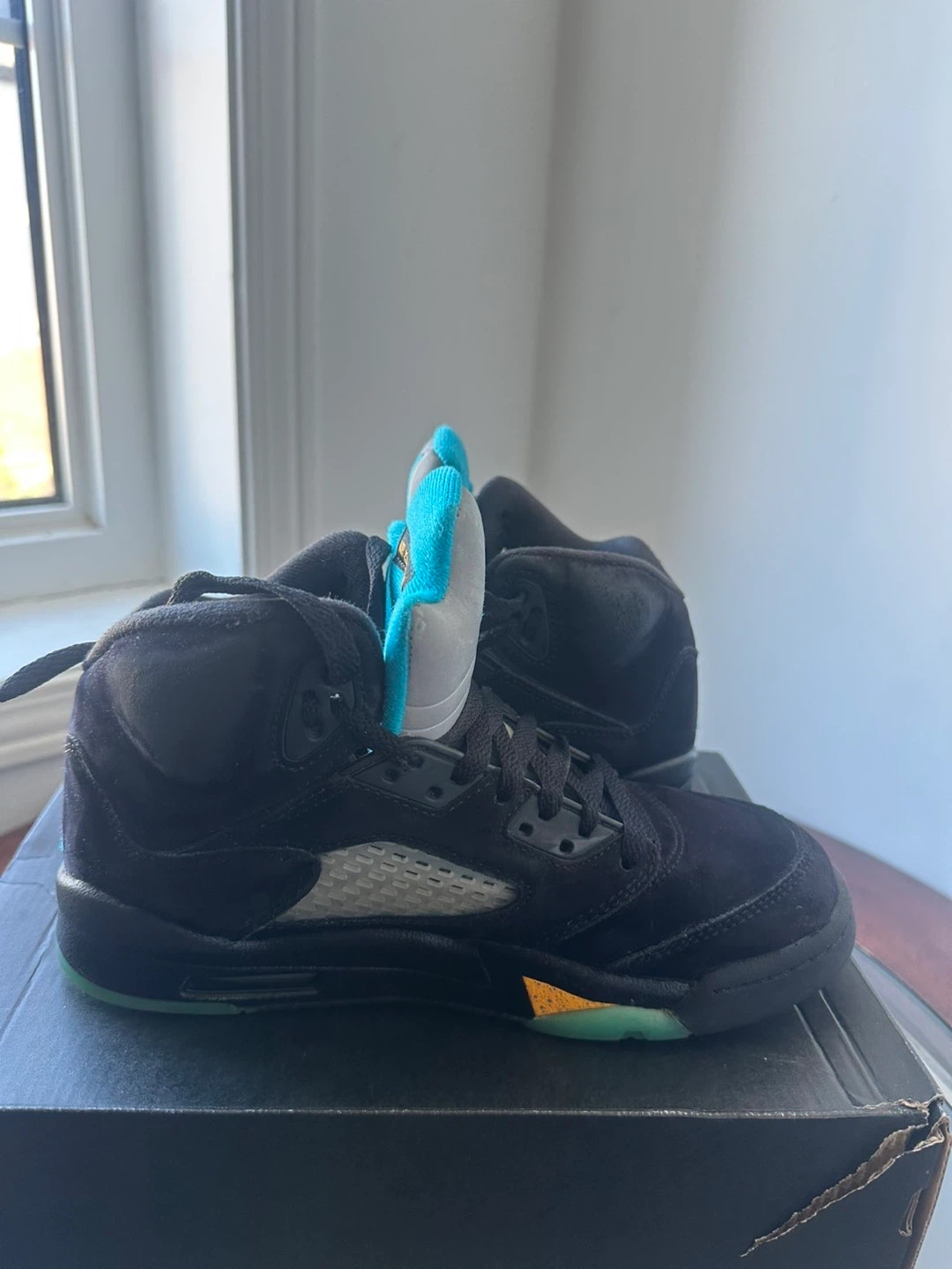 Air Jordan 5 Retro Black/Island Green - photo 2