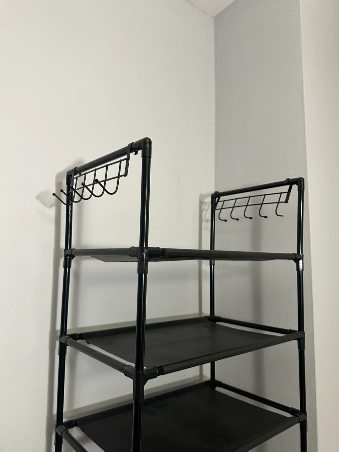 🥕 10-Tier Black Shoe Rack and storage shelf with Hooks - photo 3