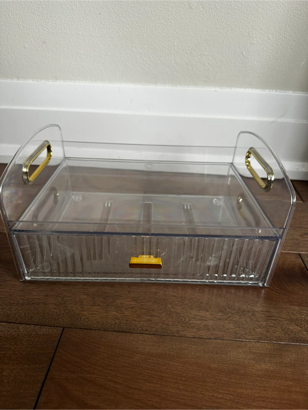 Acrylic Organizer with Gold Handles