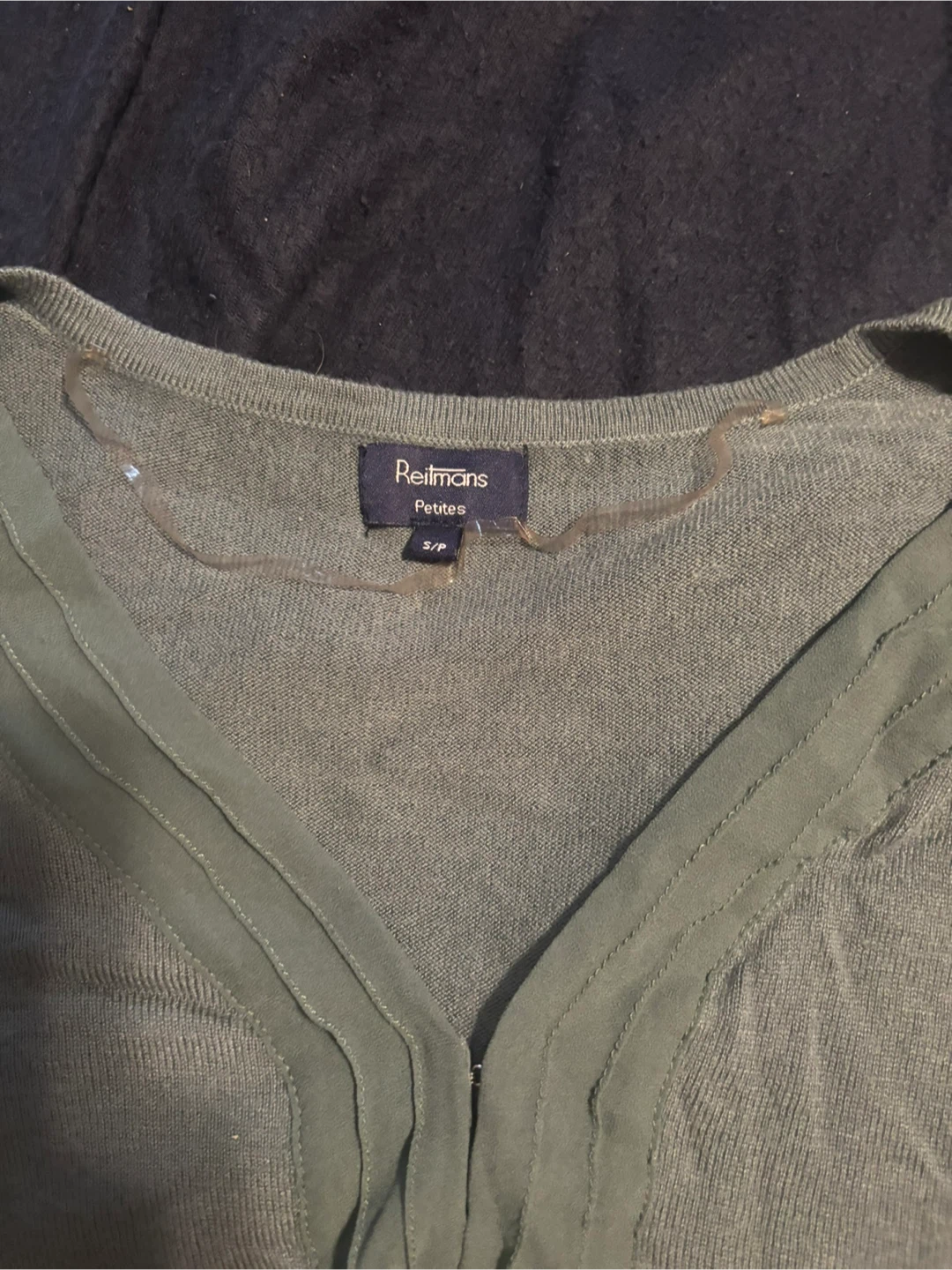 Reitmans Petites S/P Olive Green Sweater - photo 2
